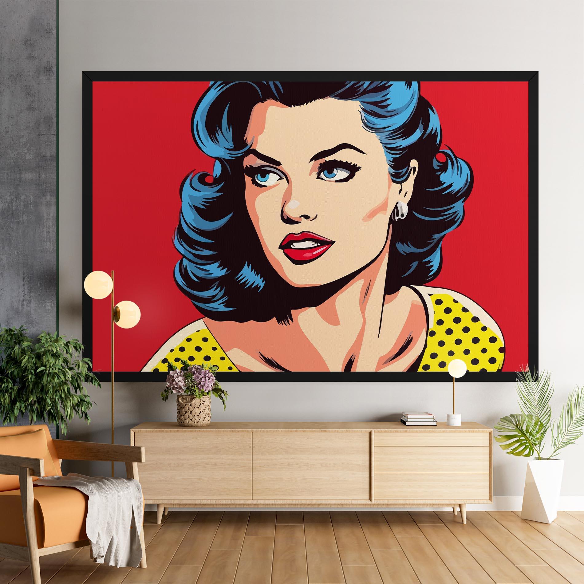 Leinwandbild Blue Pop Eyes mockup 9