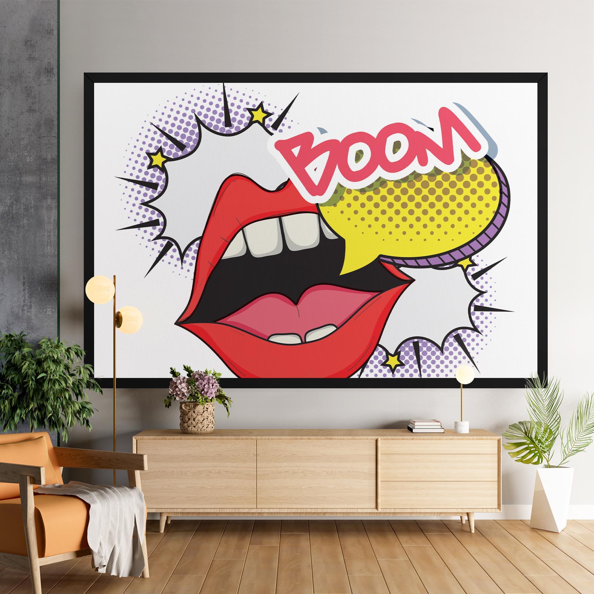 Leinwandbild Boom Pop Art mockup 9