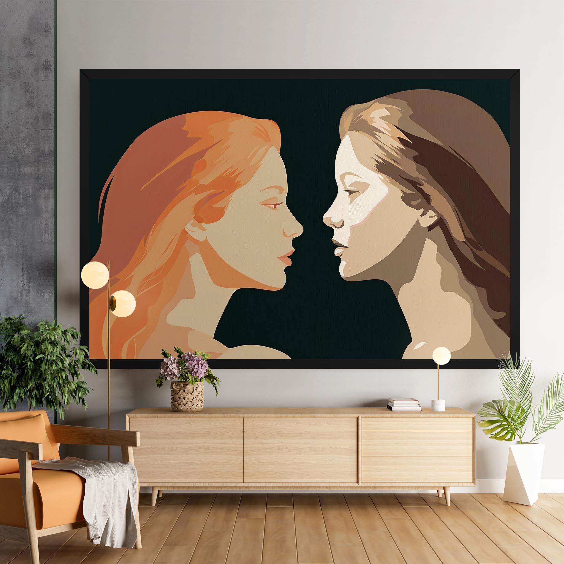 Leinwandbild Orange Pop Girl mockup 9