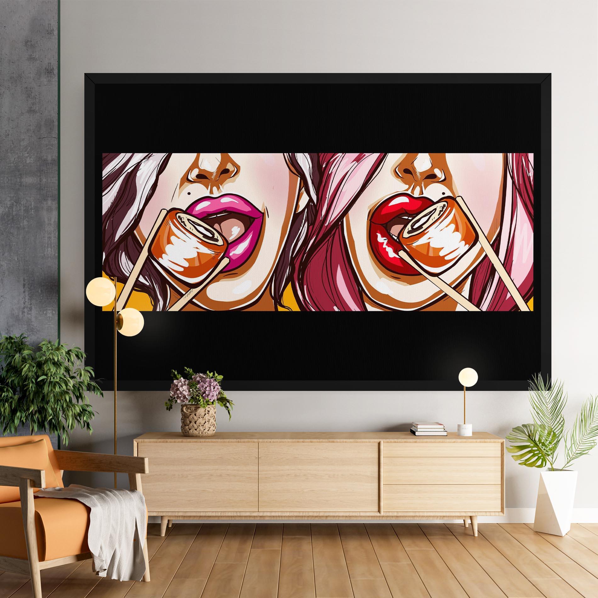 Leinwandbild Pop Art Sushi mockup 9