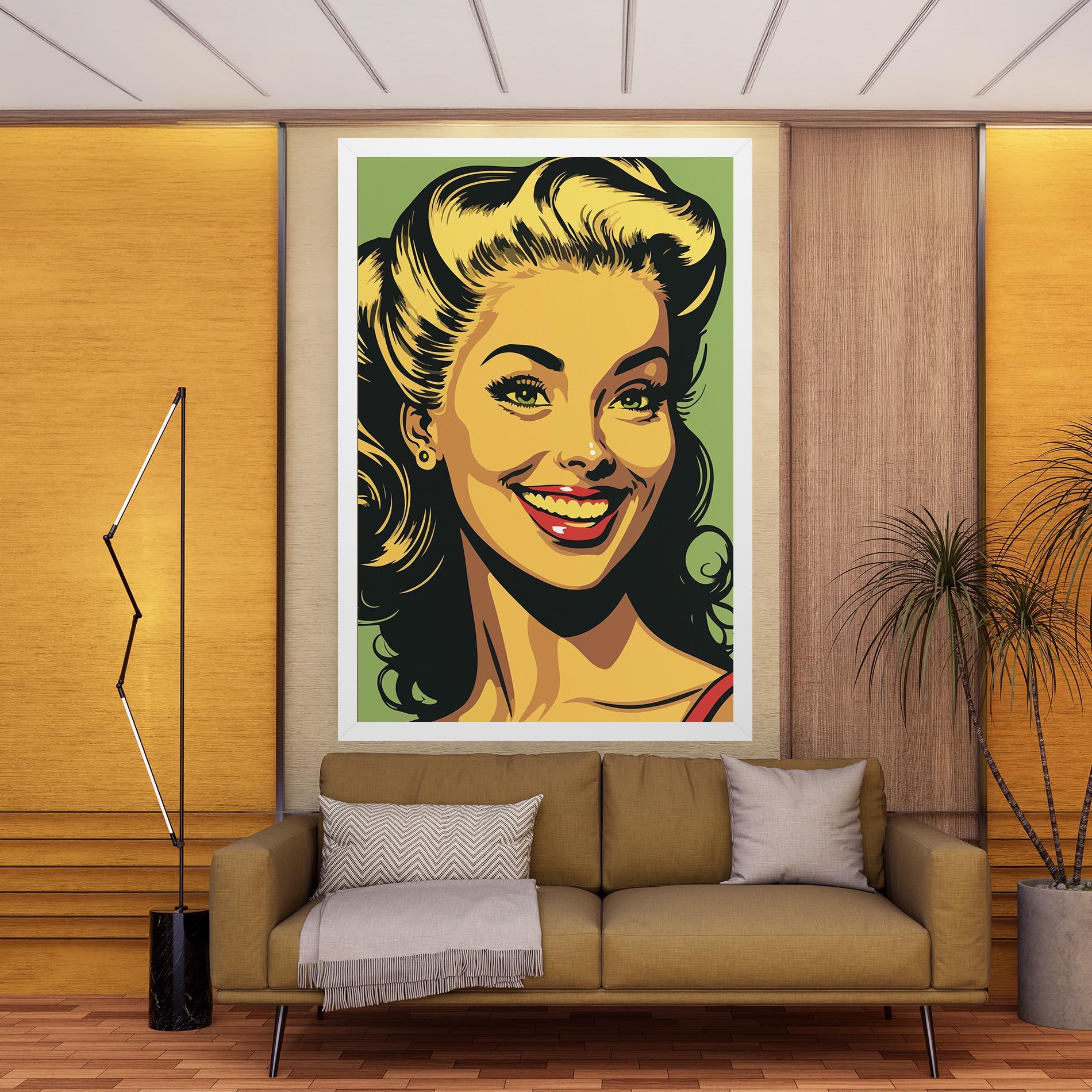 Leinwandbild Green Light Pop Lady mockup 9