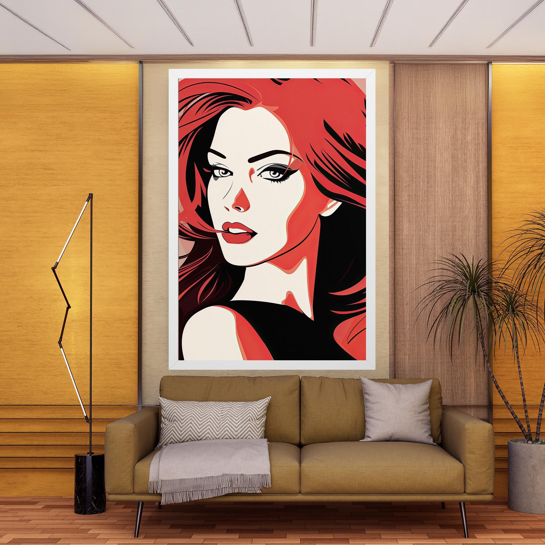 Leinwandbild Red Hair Pop Art mockup 9
