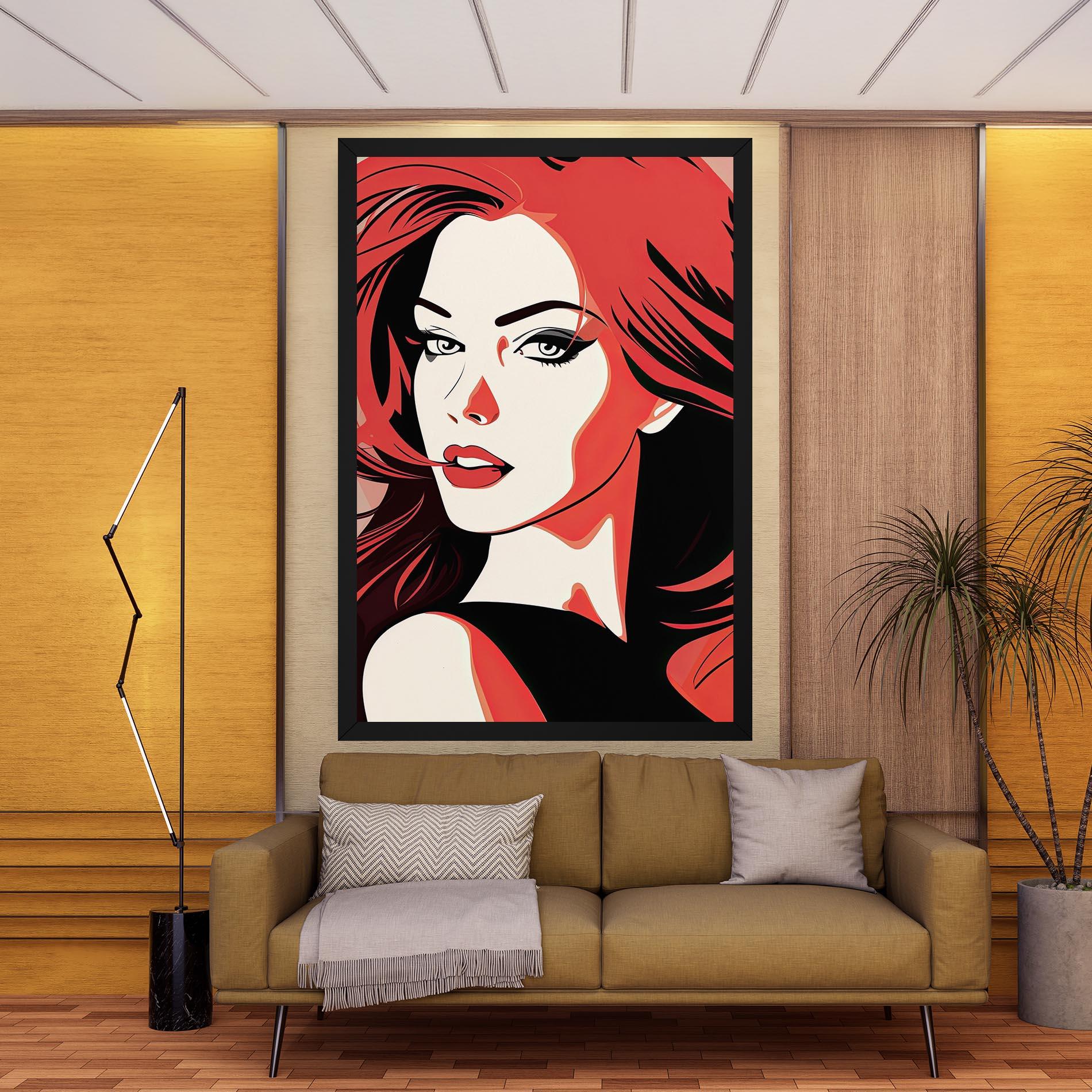 Leinwandbild Red Hair Pop Art mockup 9