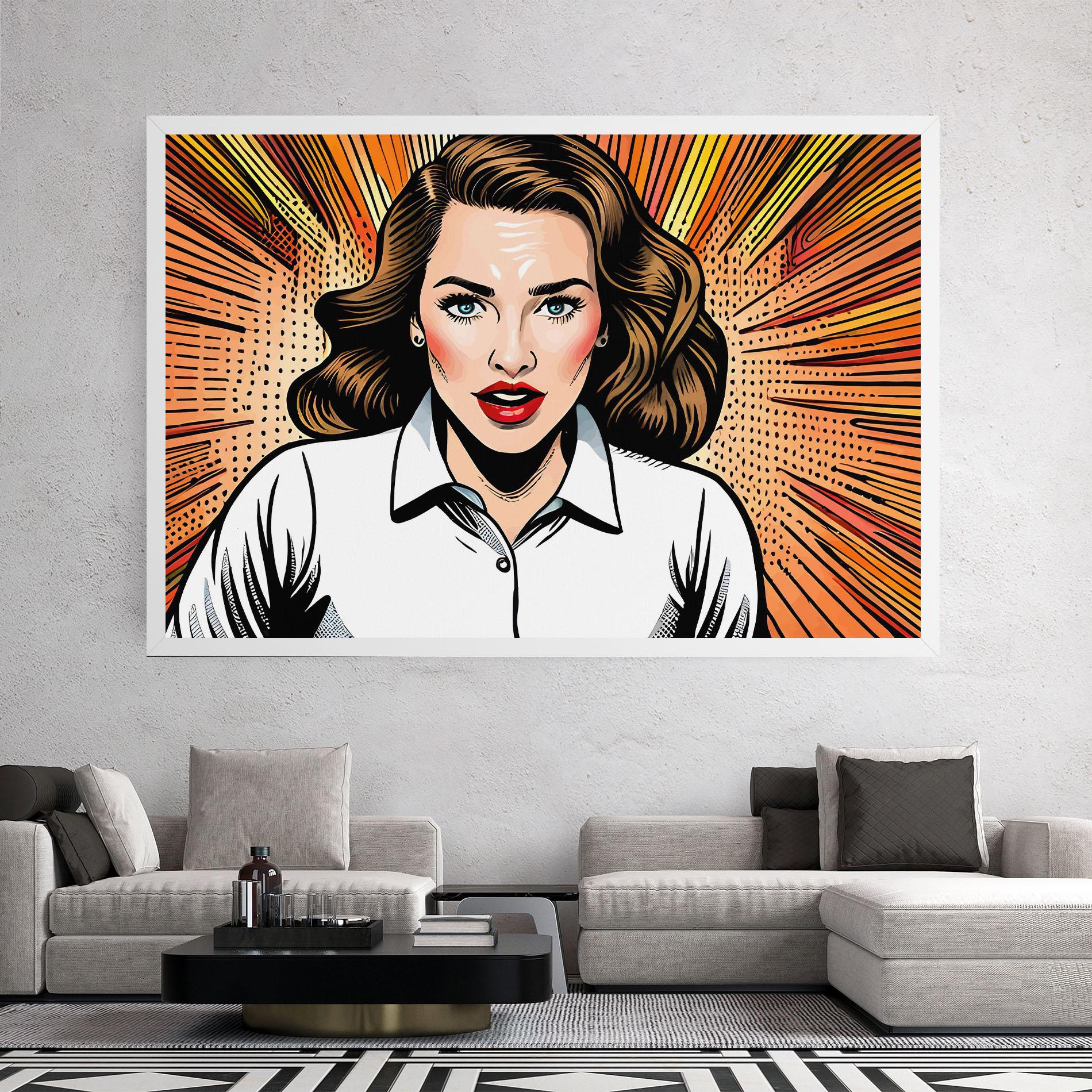 Leinwandbild Blue Eye Pop Art mockup 2