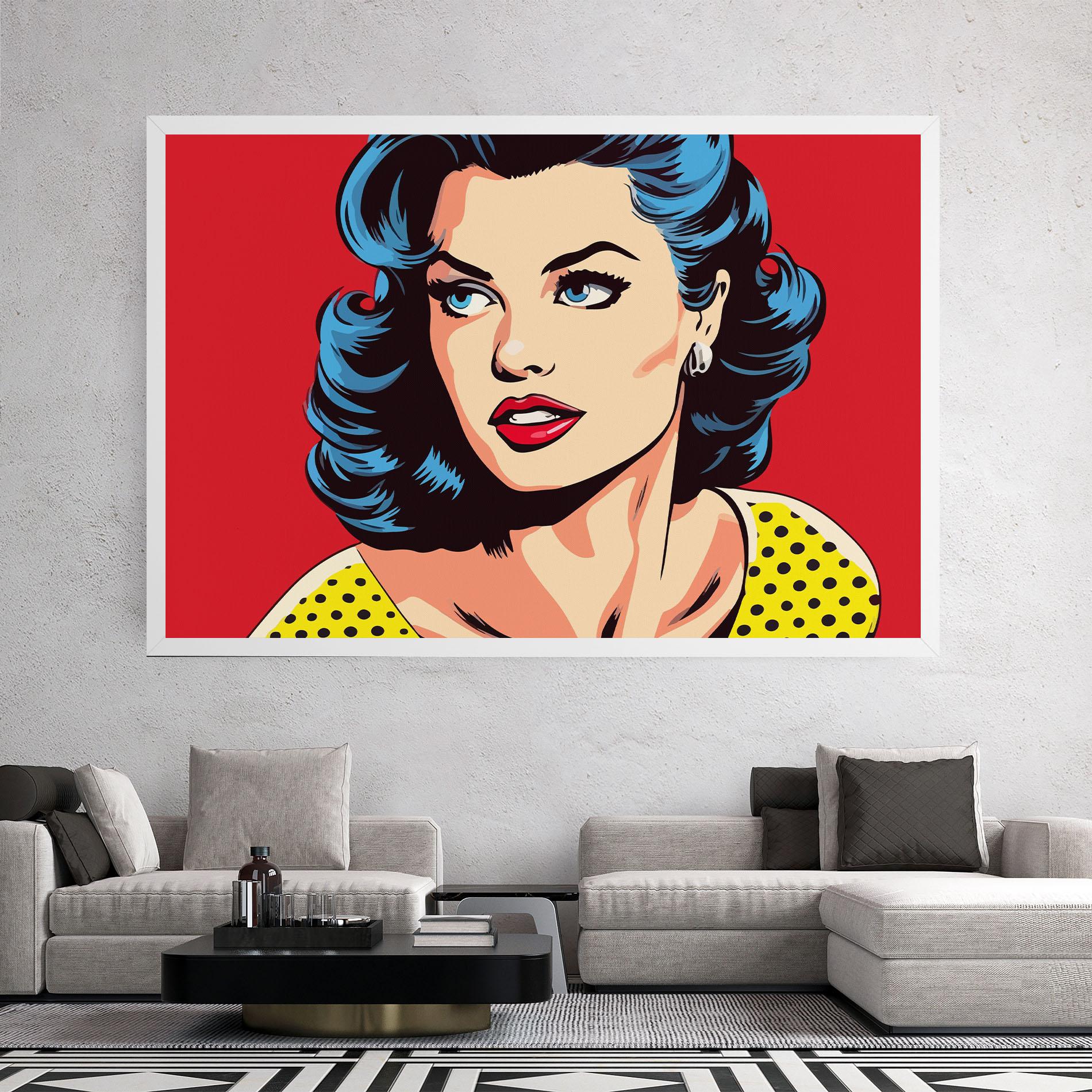 Leinwandbild Blue Pop Eyes mockup 2