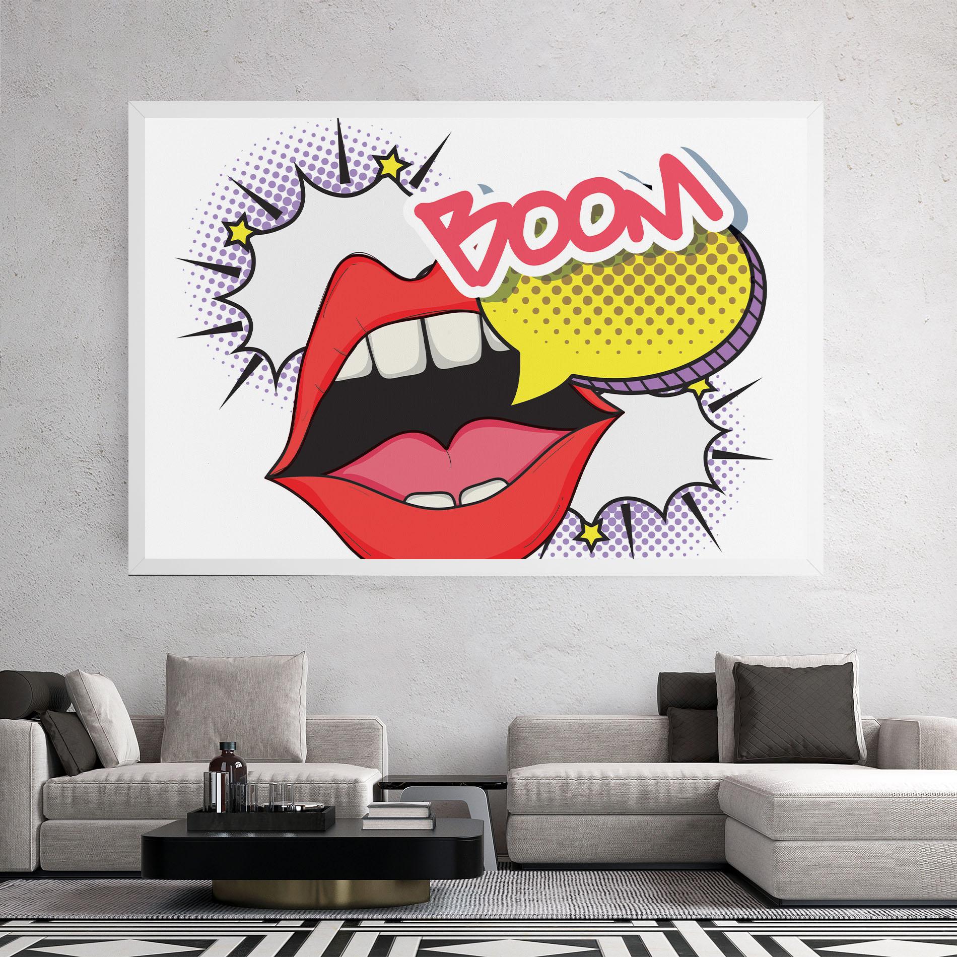 Leinwandbild Boom Pop Art mockup 2