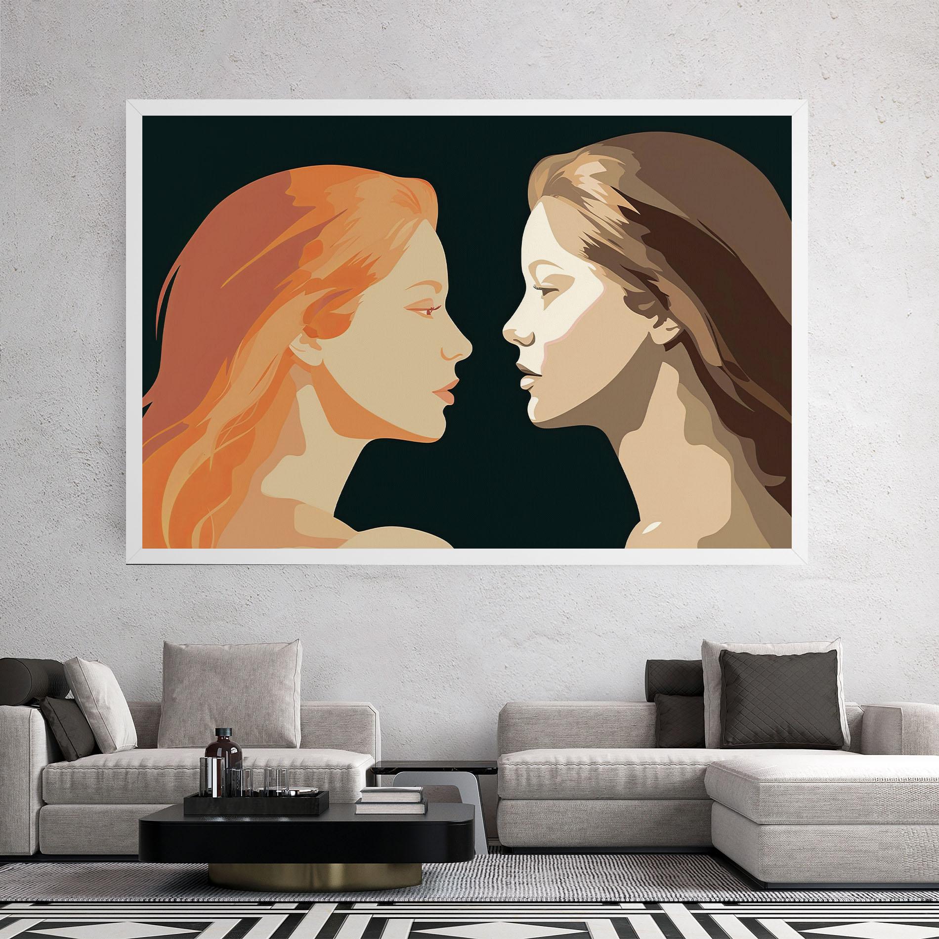 Leinwandbild Orange Pop Girl mockup 2