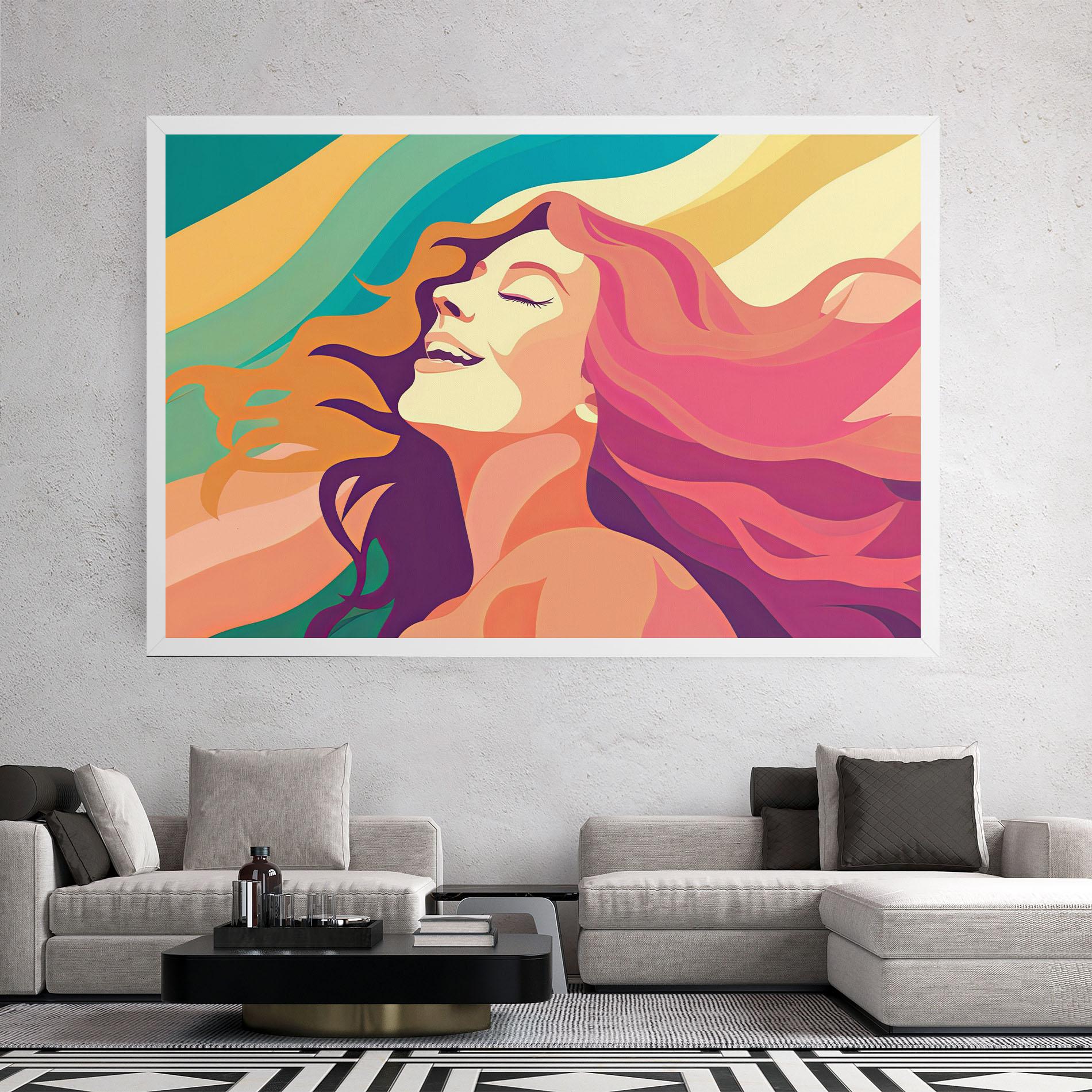 Leinwandbild Pink Pop Hair mockup 2