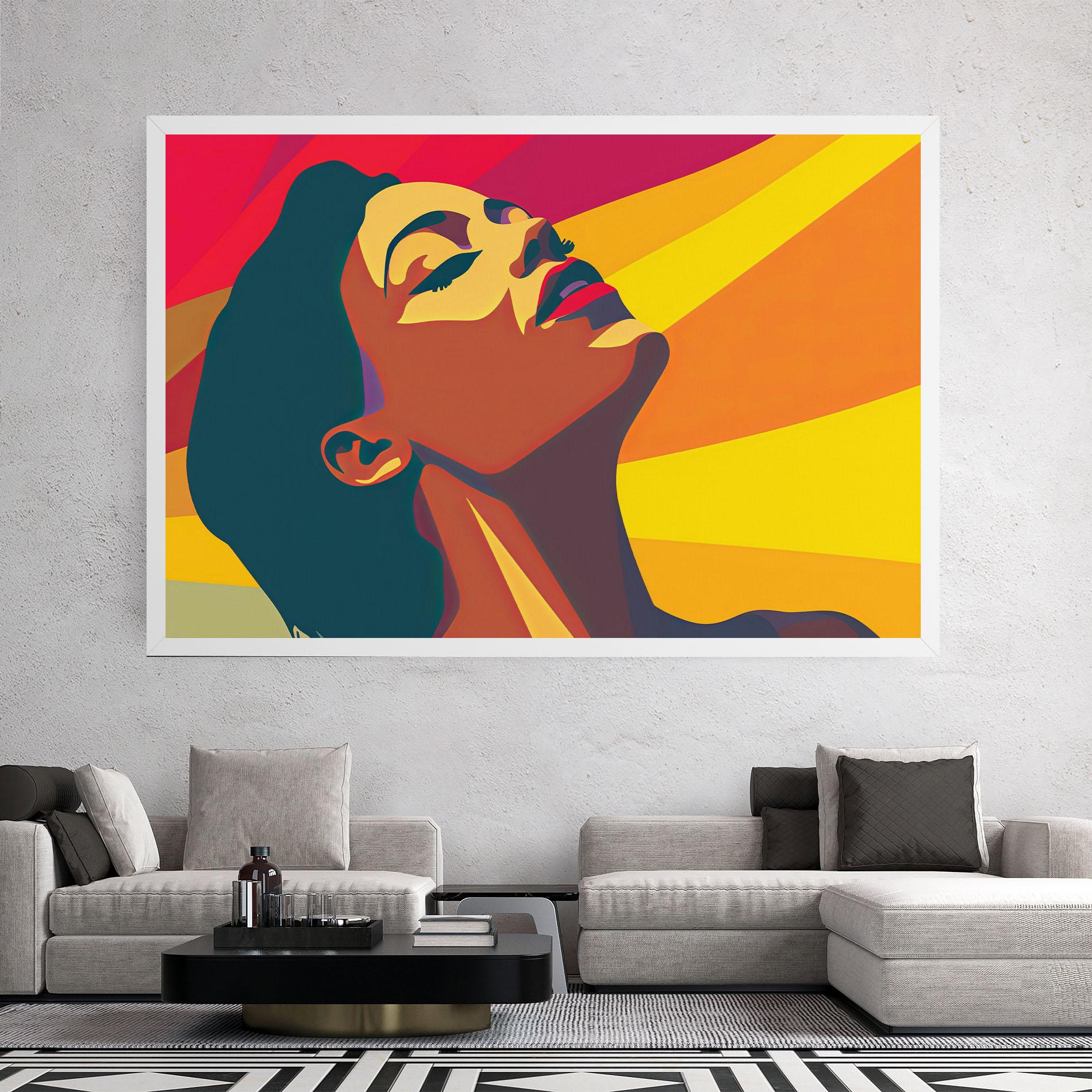 Leinwandbild Pop Female Color mockup 2