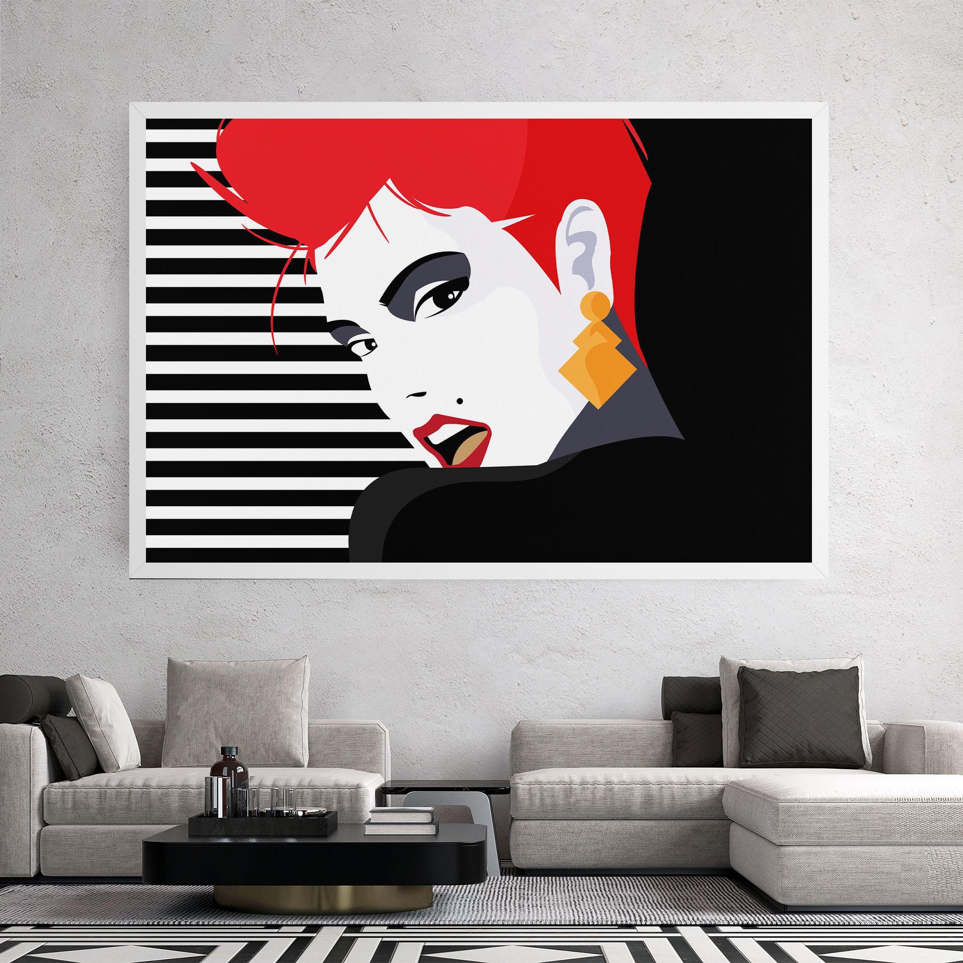 Leinwandbild Red Pop Hair mockup 2