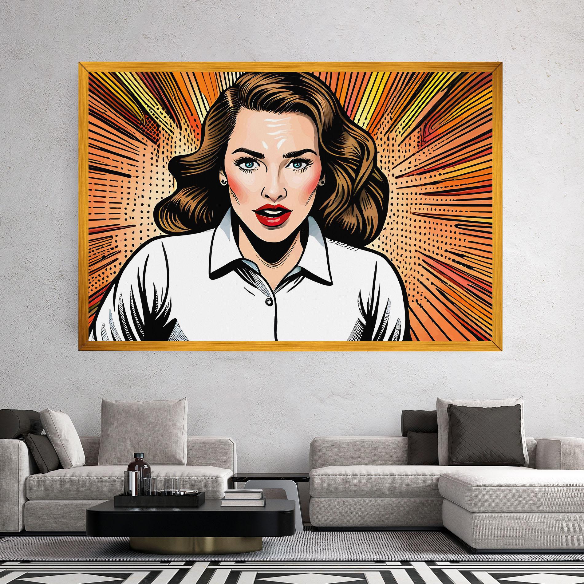 Leinwandbild Blue Eye Pop Art mockup 2