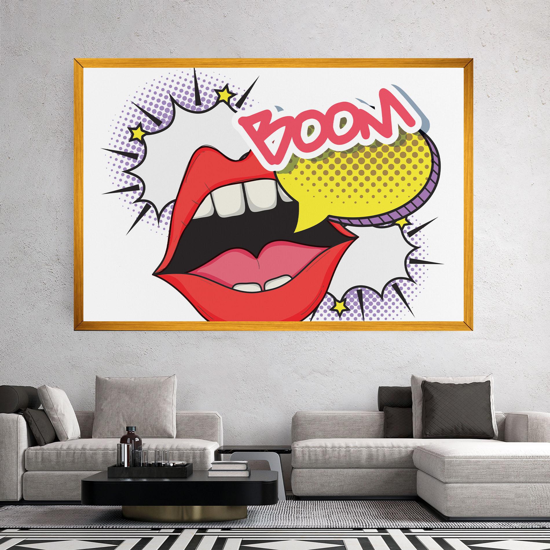 Leinwandbild Boom Pop Art mockup 2
