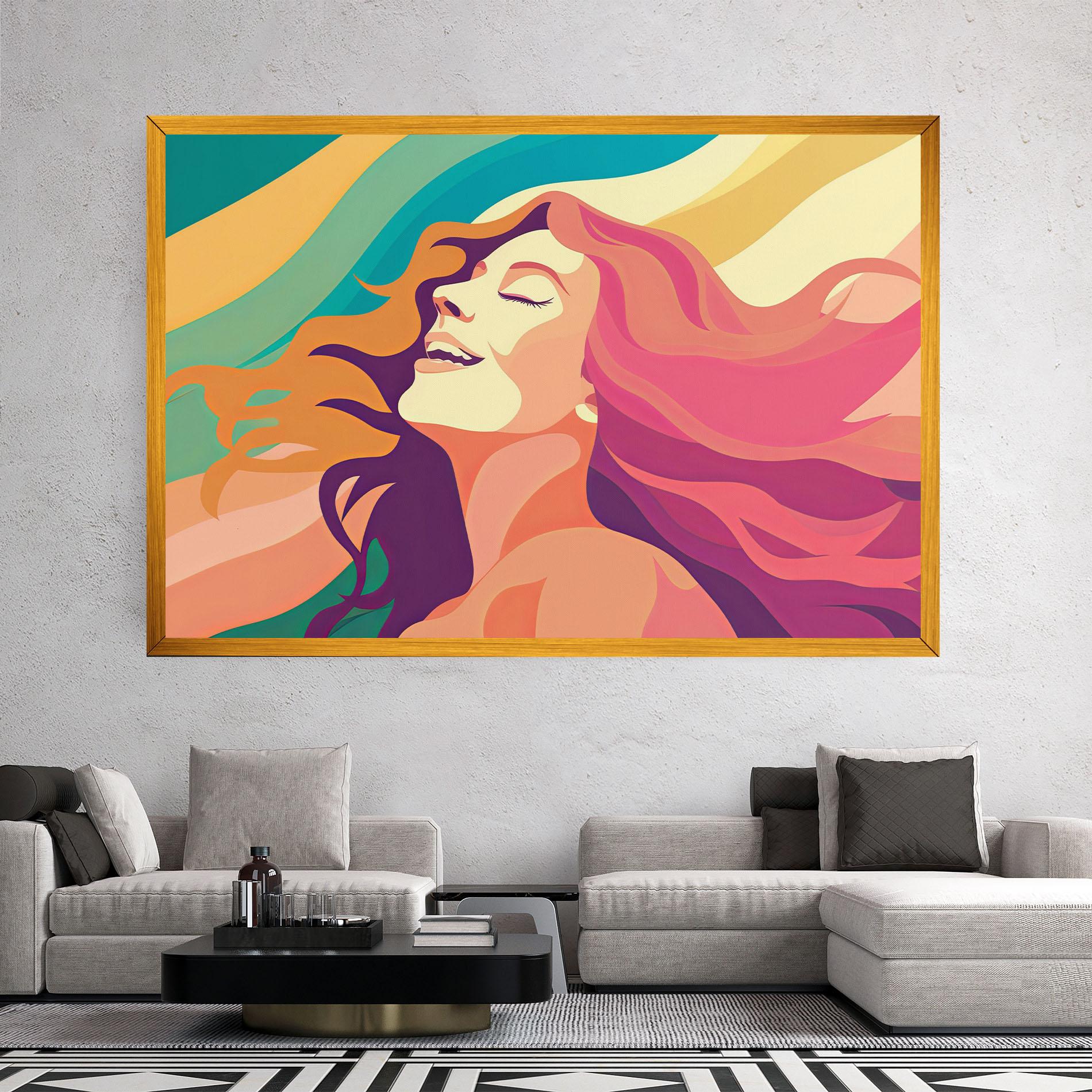 Leinwandbild Pink Pop Hair mockup 2