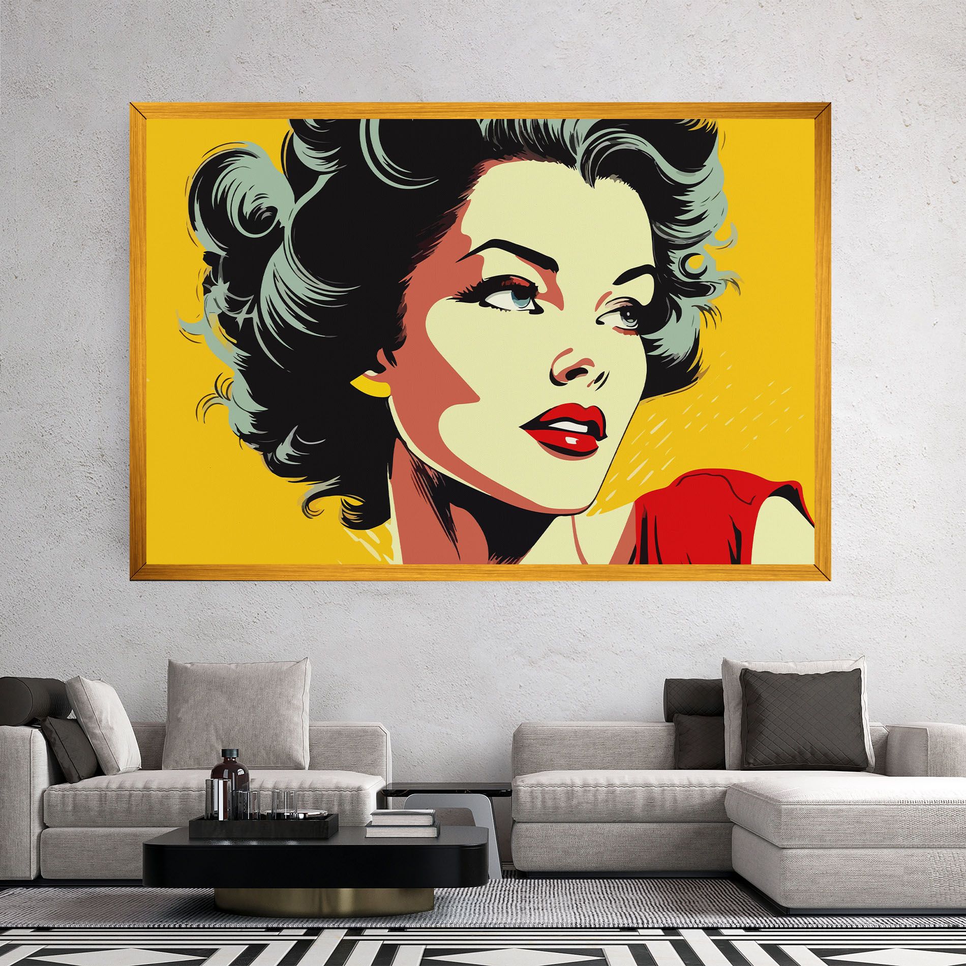 Pop Art Pretty Lady mockup 2