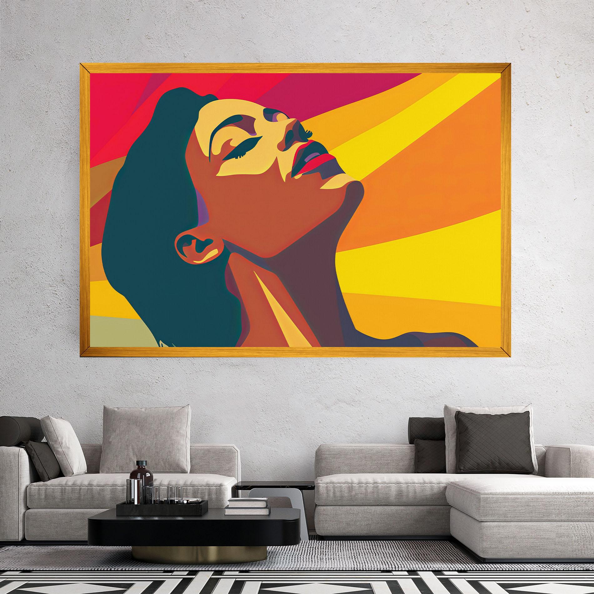 Leinwandbild Pop Female Color mockup 2