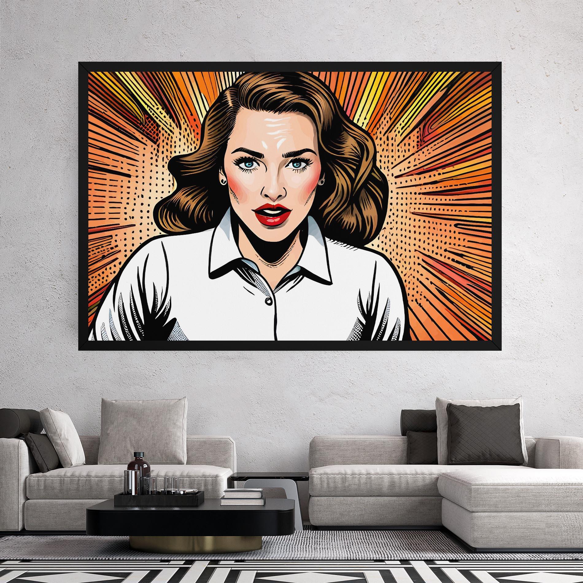 Leinwandbild Blue Eye Pop Art mockup 2