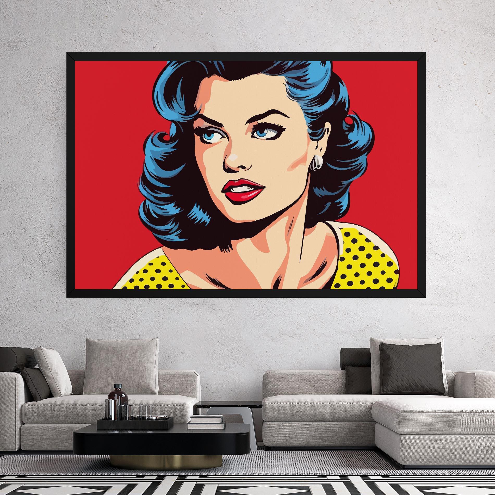 Leinwandbild Blue Pop Eyes mockup 2