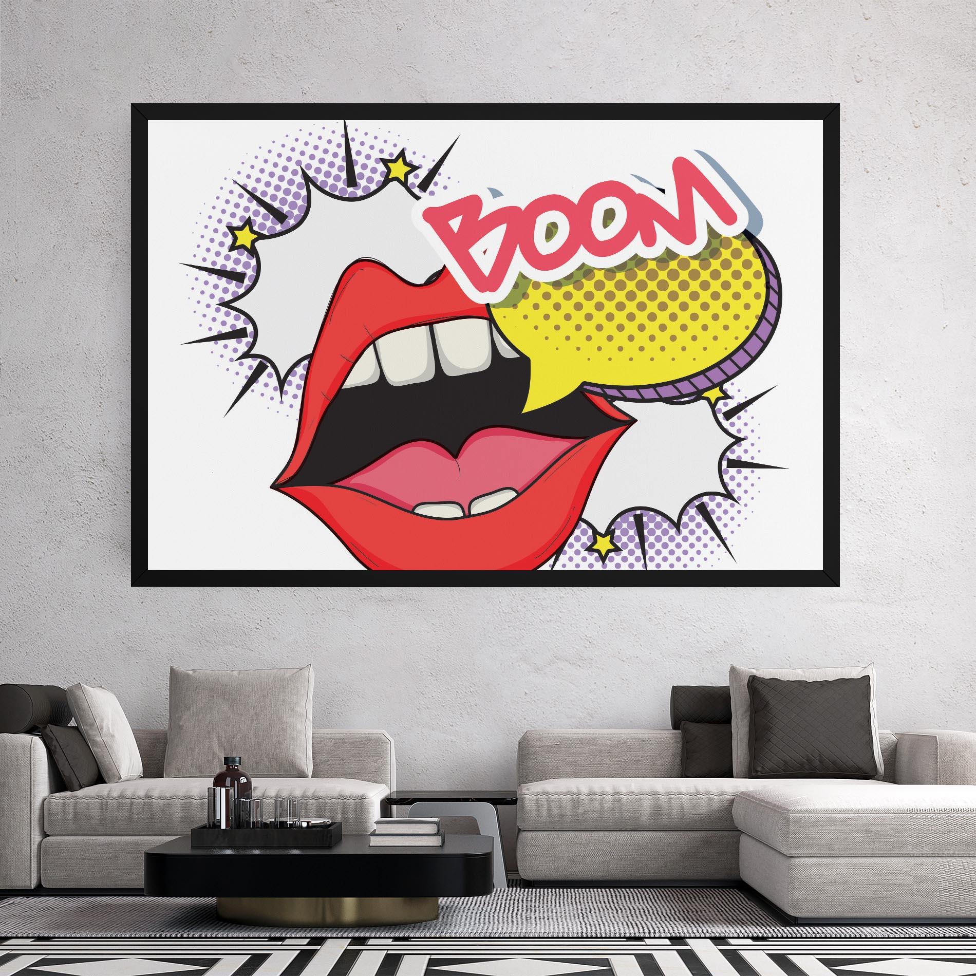Leinwandbild Boom Pop Art mockup 2