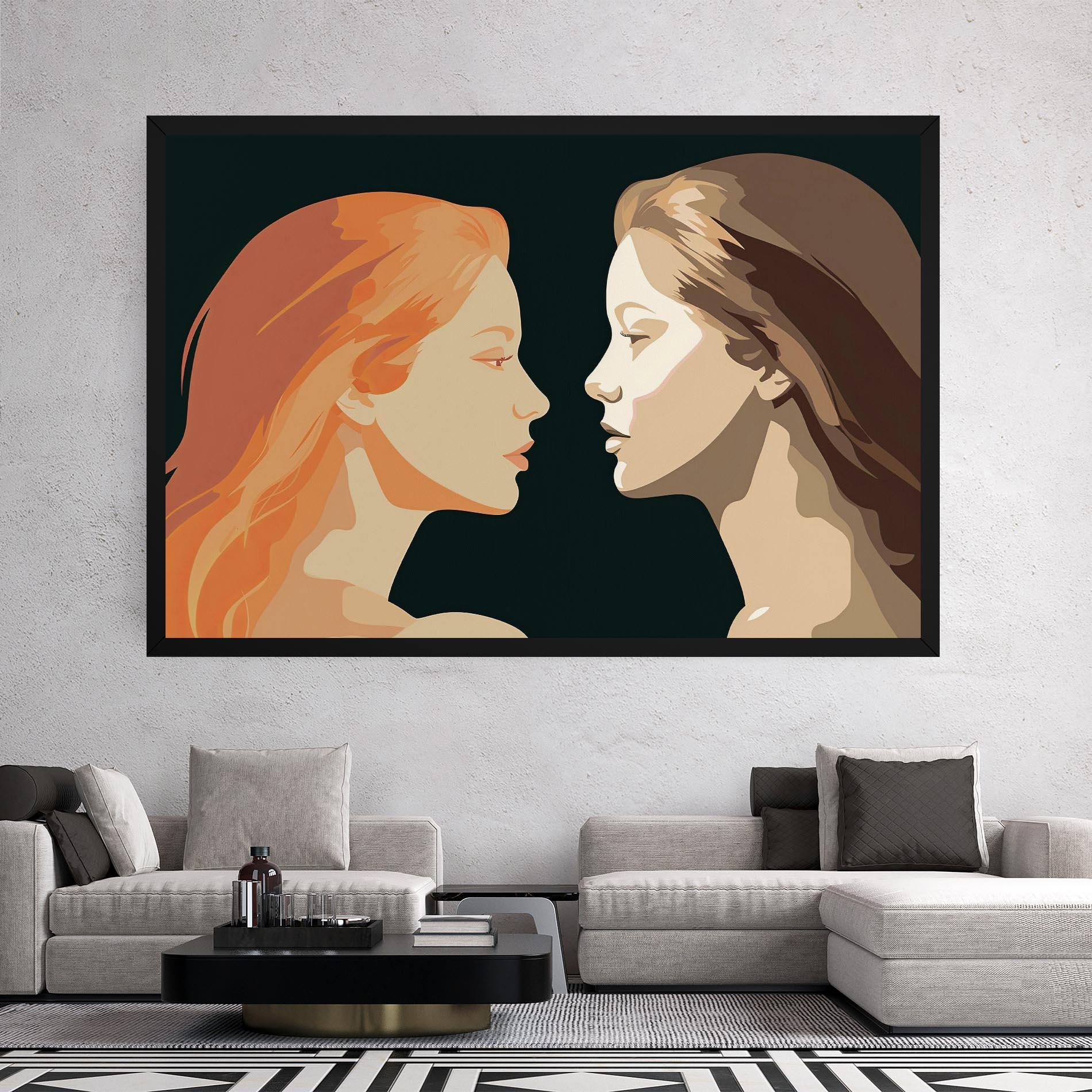 Leinwandbild Orange Pop Girl mockup 2