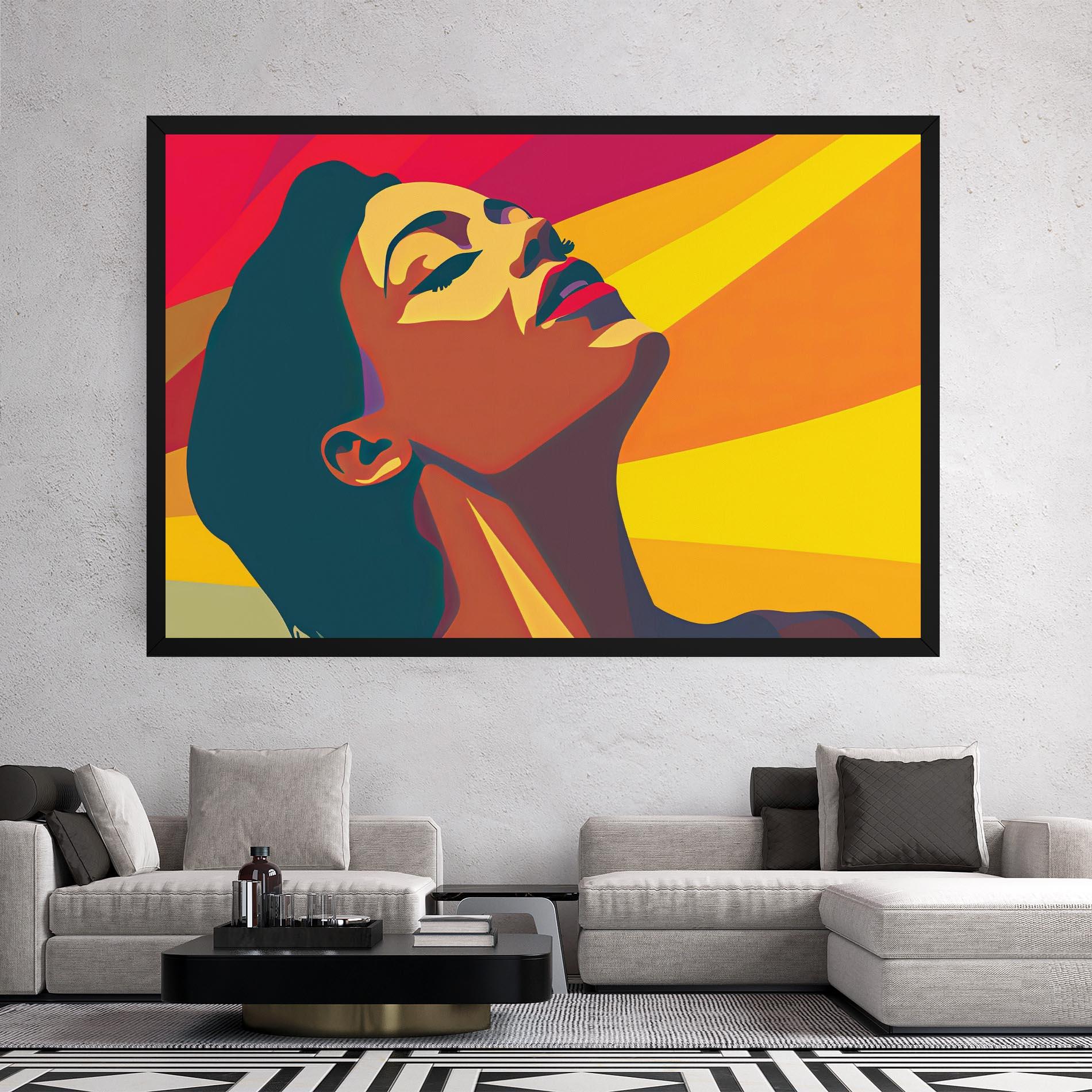 Leinwandbild Pop Female Color mockup 2