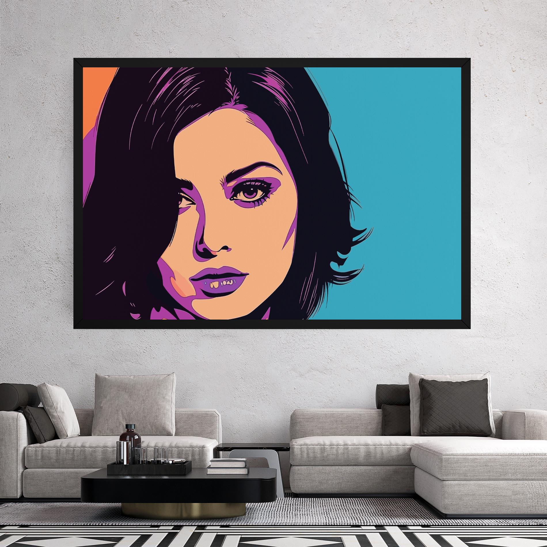 Leinwandbild Pop Purple Woman mockup 2