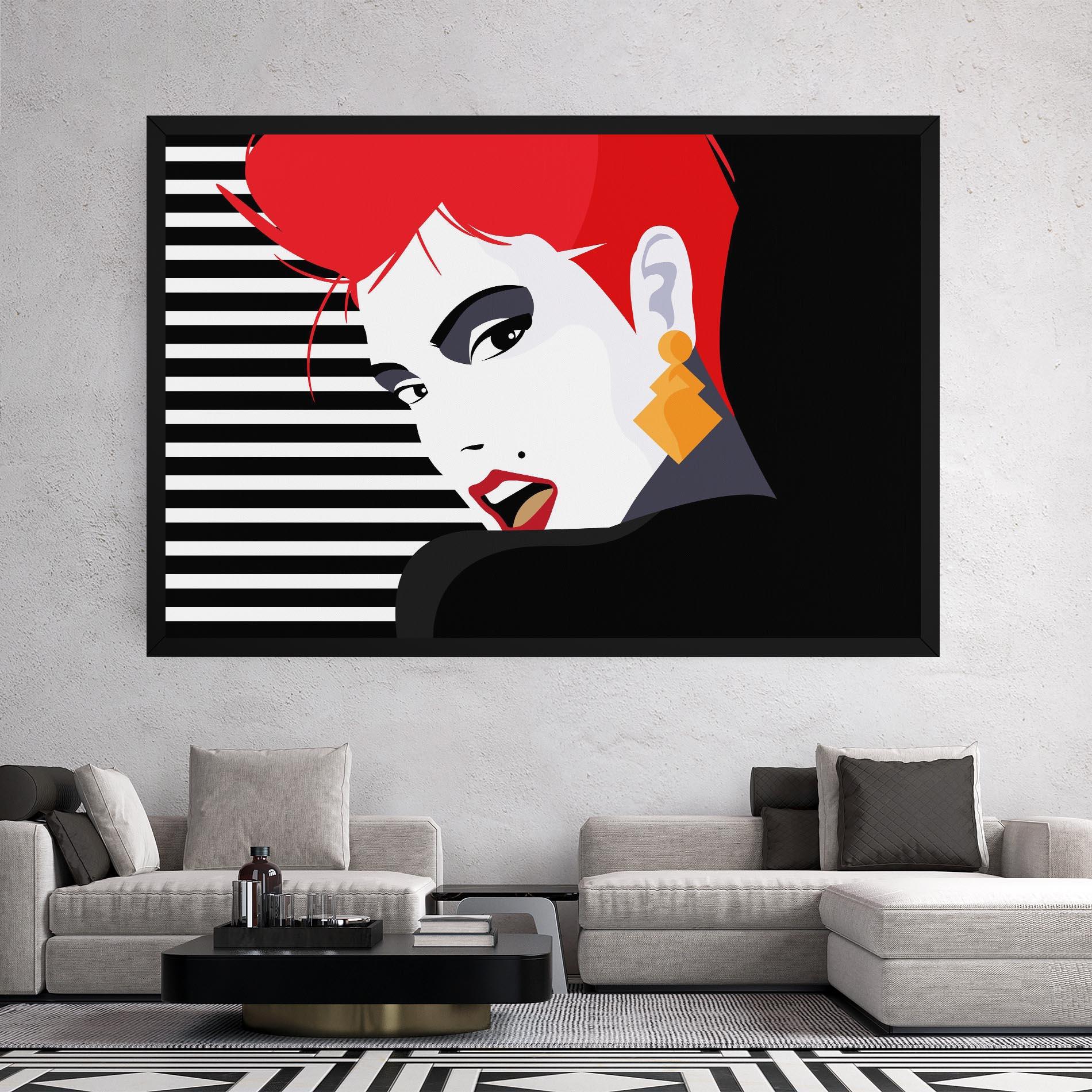 Leinwandbild Red Pop Hair mockup 2