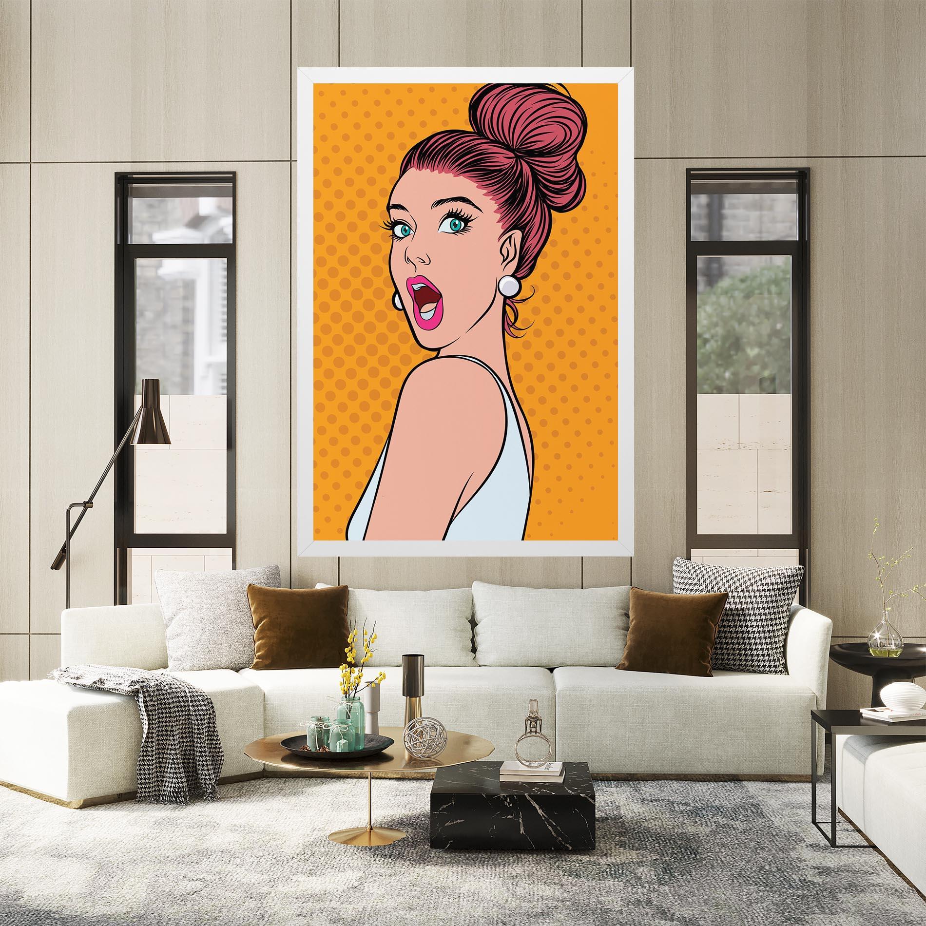 Leinwandbild Pop Comic Lady mockup 2