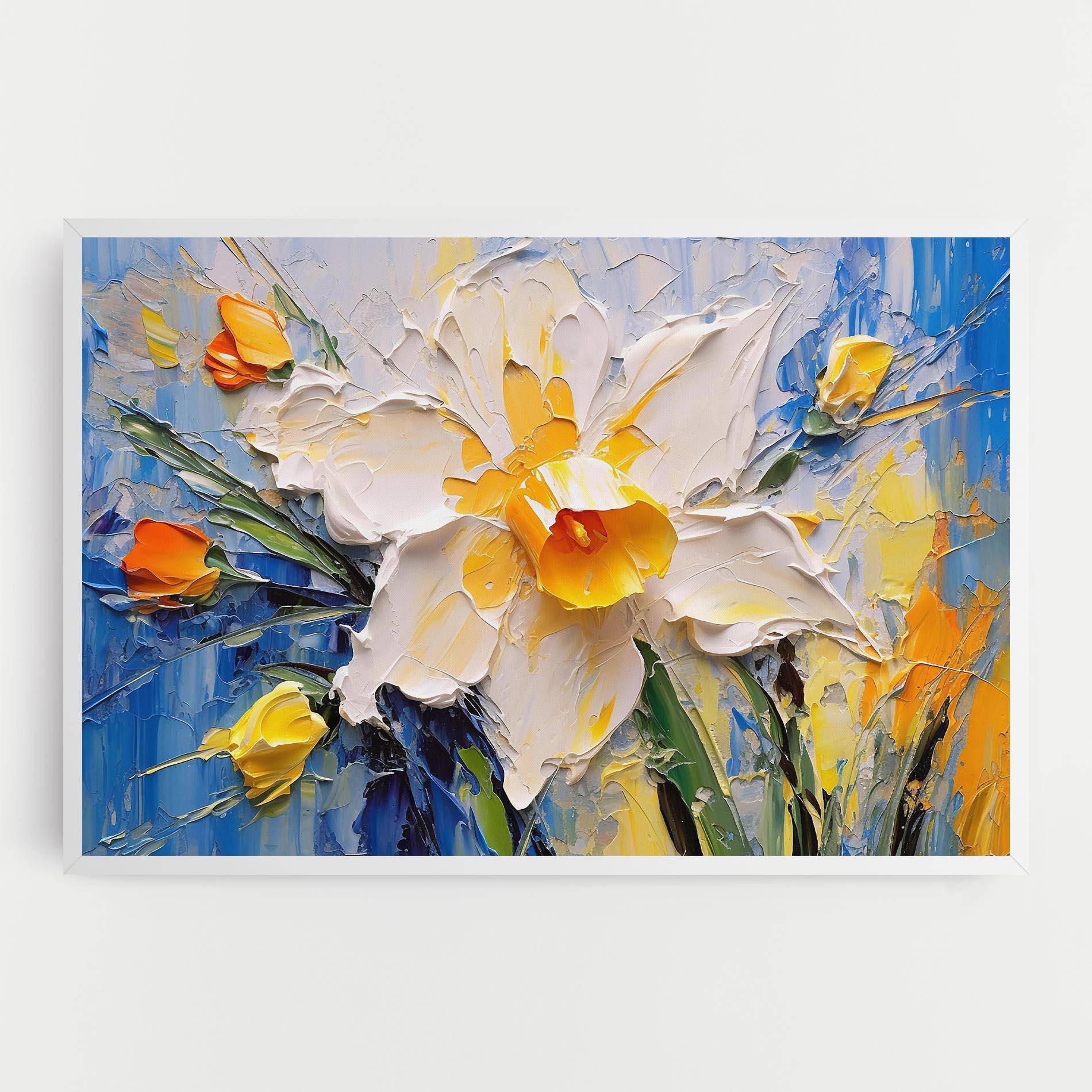 Leinwandbild Abstract Flower Art mockup 0