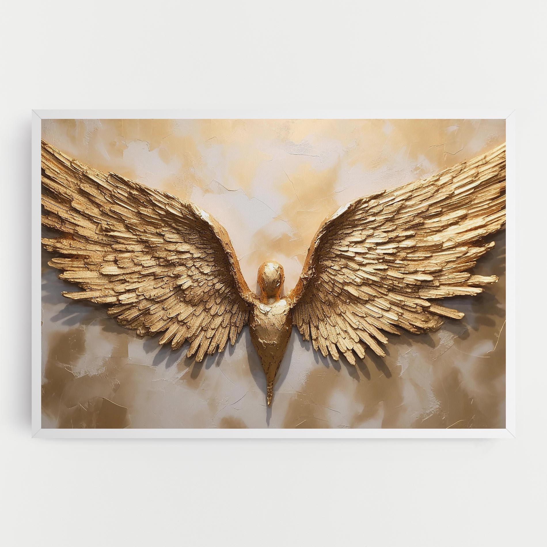 Leinwandbild Beautiful Gold Wings mockup 0