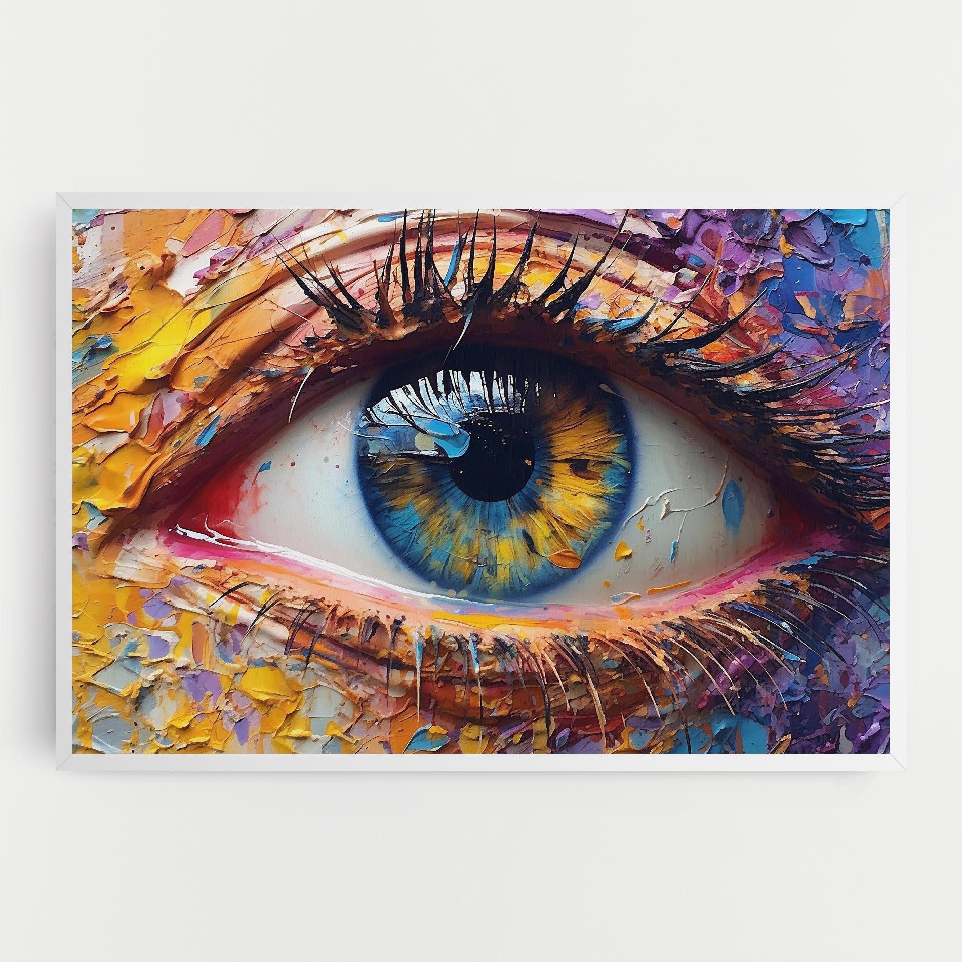 Leinwandbild Blue Eyes Art mockup 0