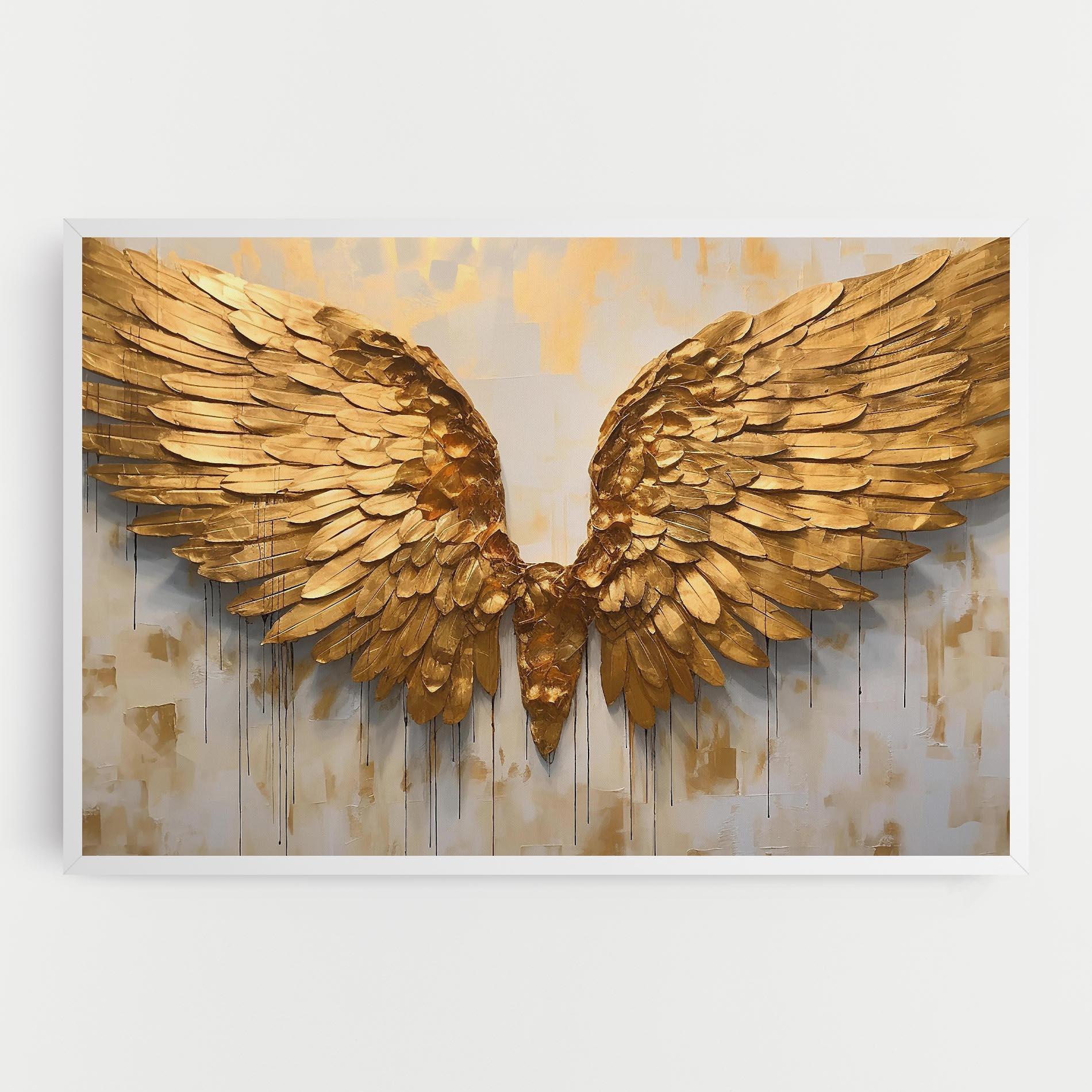 Leinwandbild Golden Wings Art mockup 0