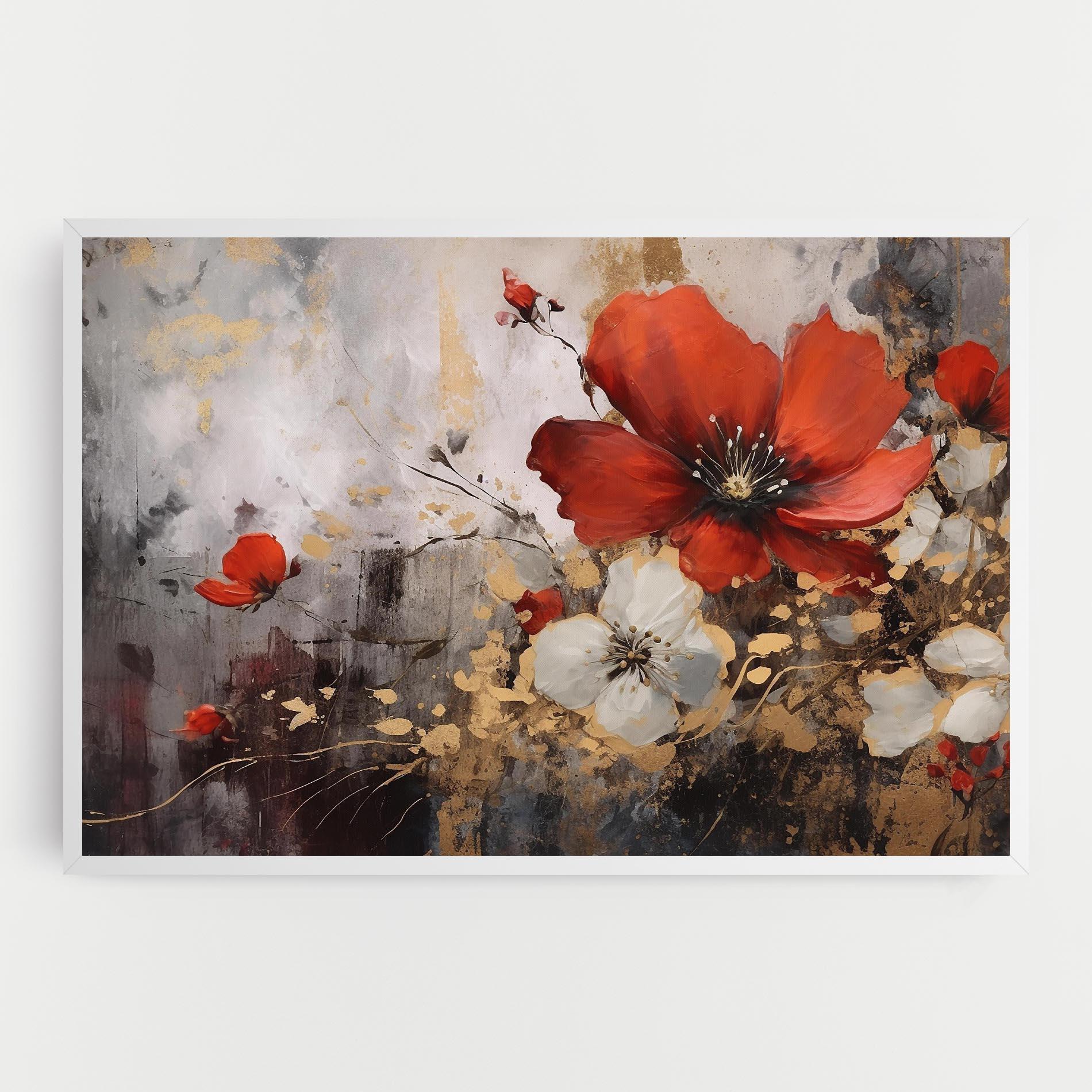 Leinwandbild Red Poppy Painting mockup 0