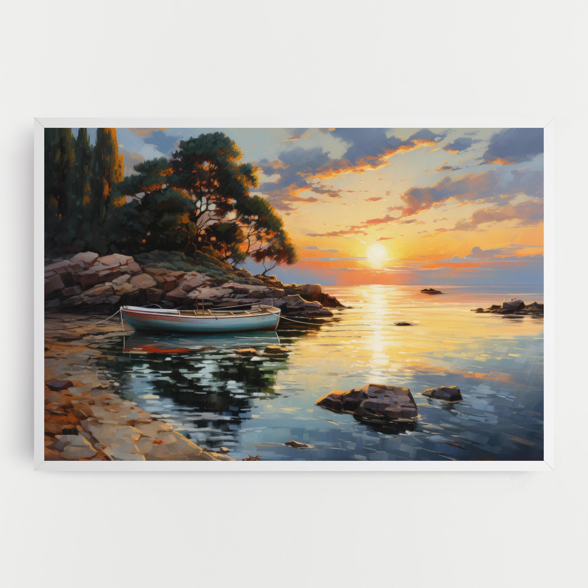 Leinwandbild Sunset Sea Art mockup 0