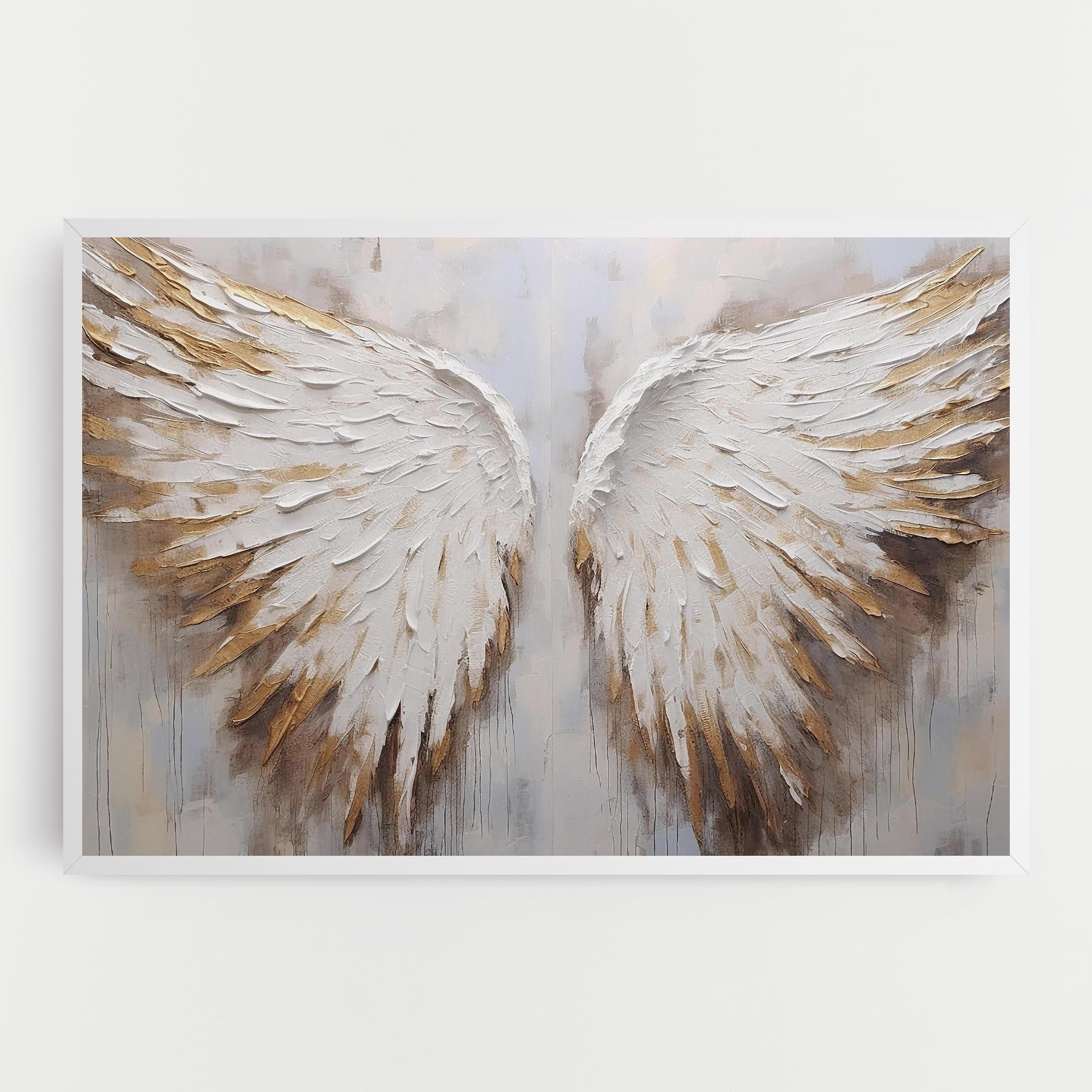 Leinwandbild White Angel Wings mockup 0