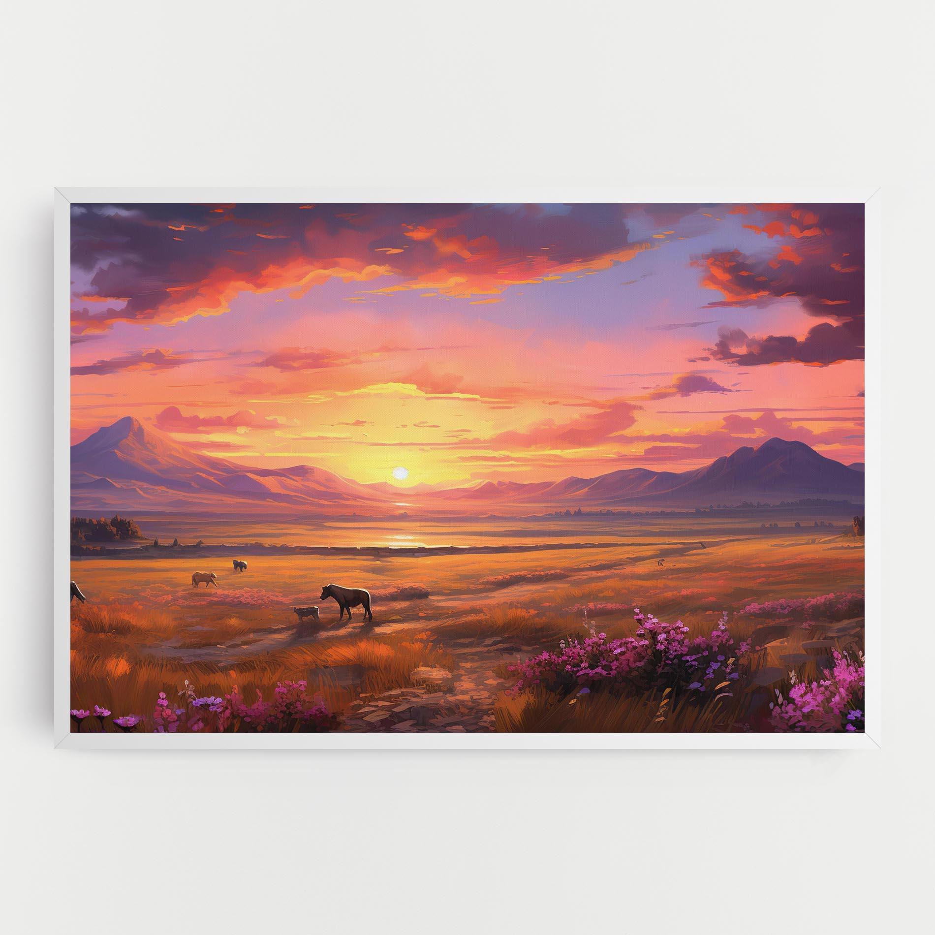 Leinwandbild Wild Horses Art mockup 0