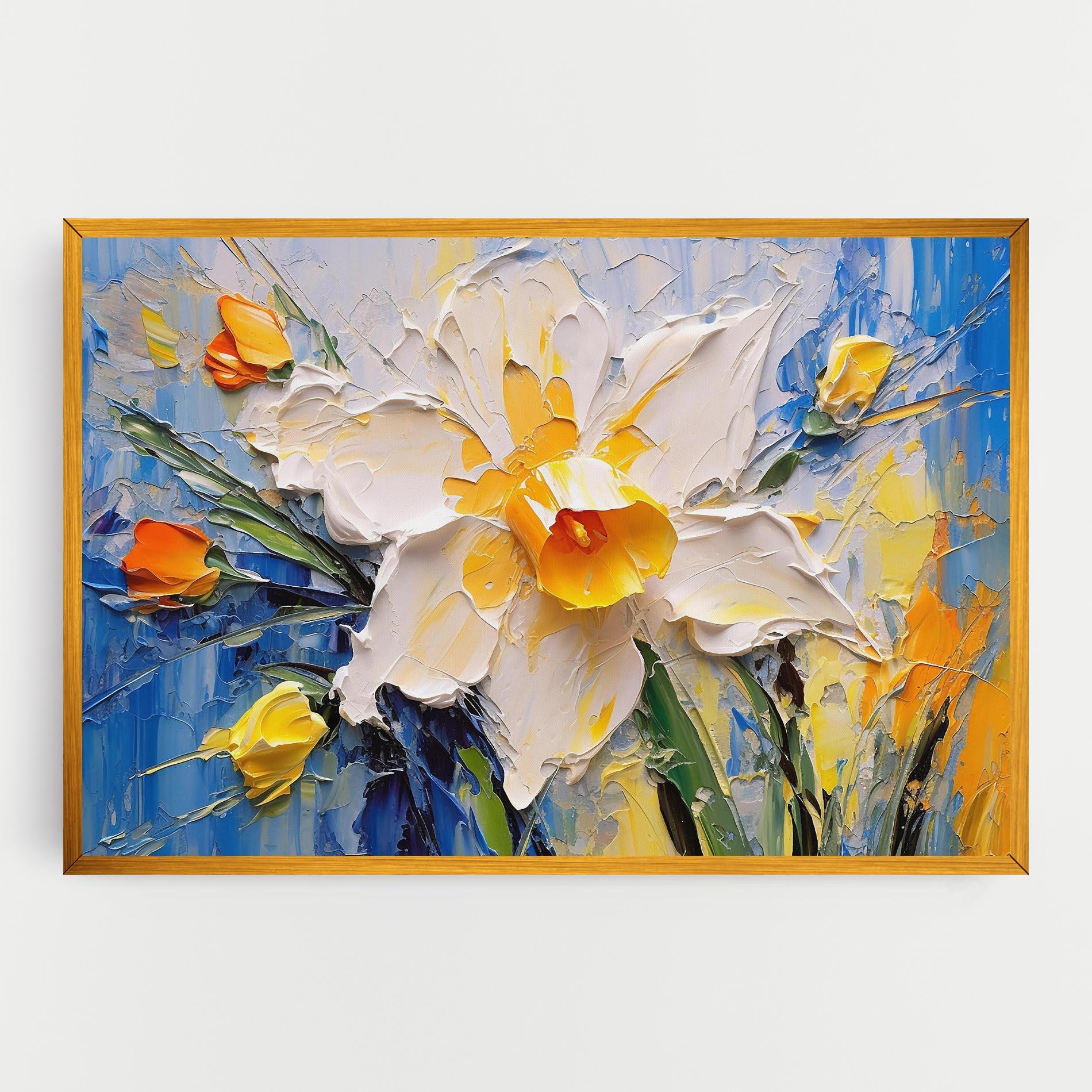 Leinwandbild Abstract Flower Art mockup 0