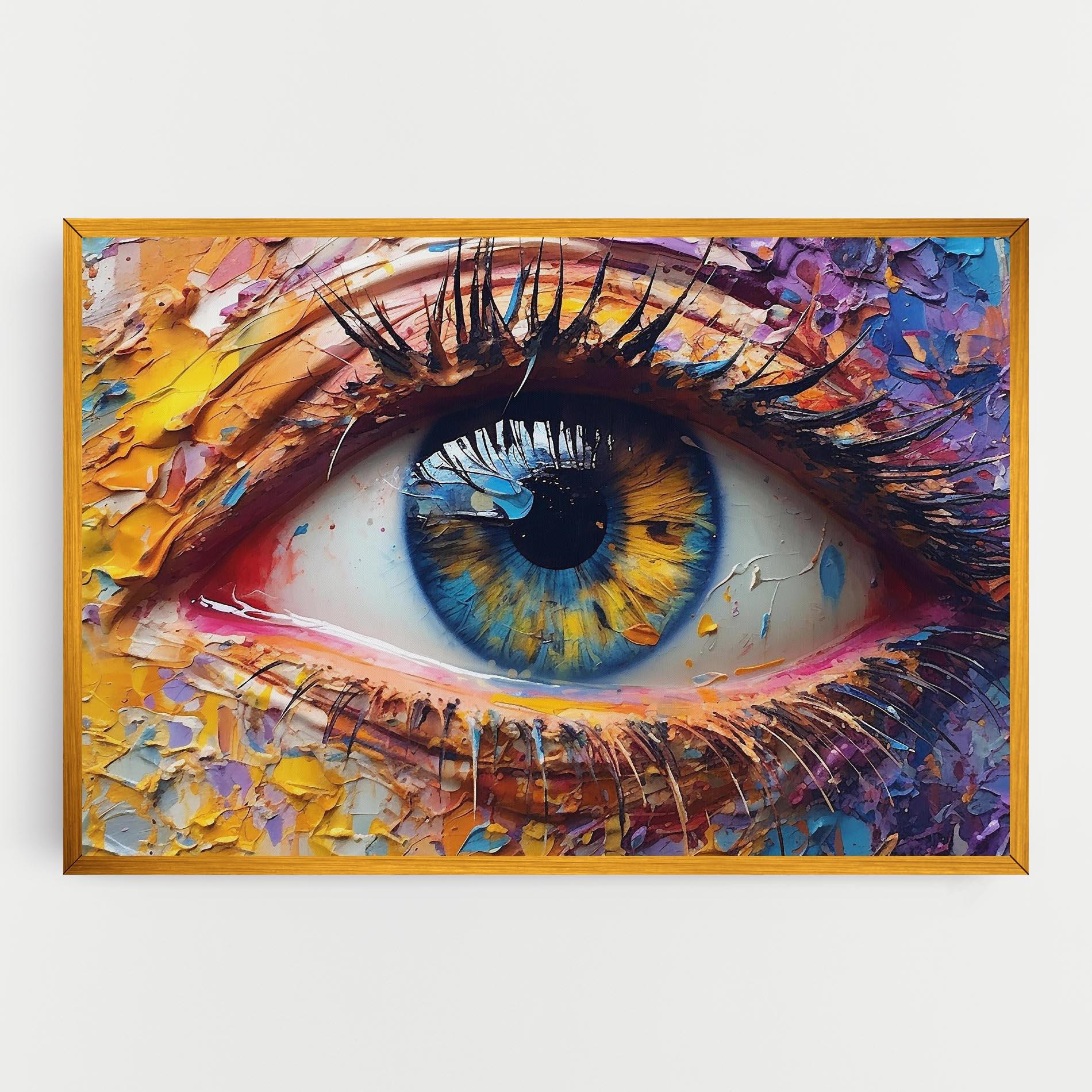 Leinwandbild Blue Eyes Art mockup 0