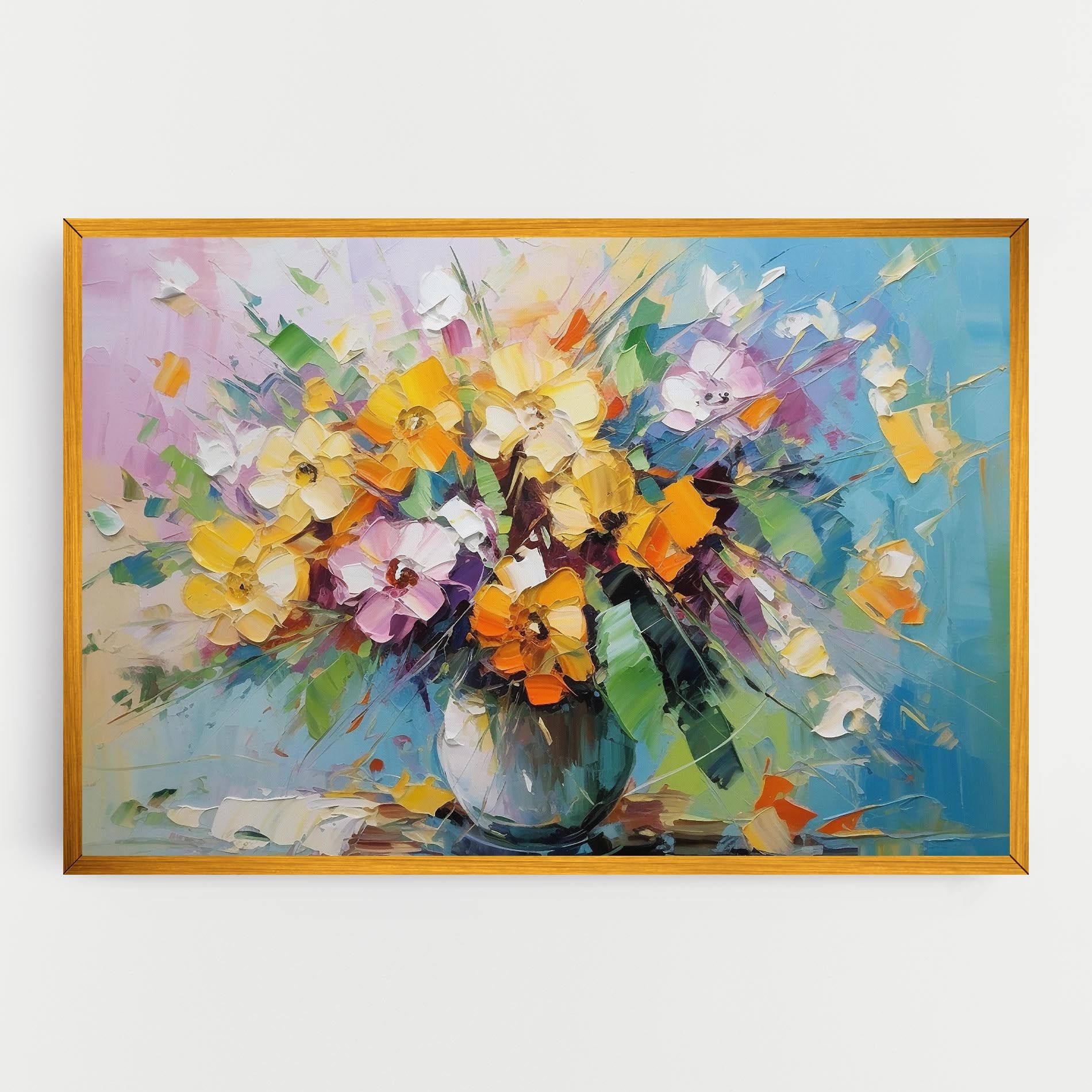 Colorfull Flowers Painting mockup 0