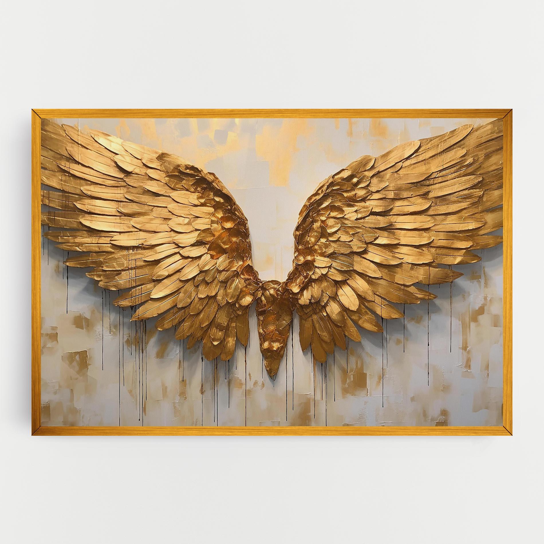Leinwandbild Golden Wings Art mockup 0