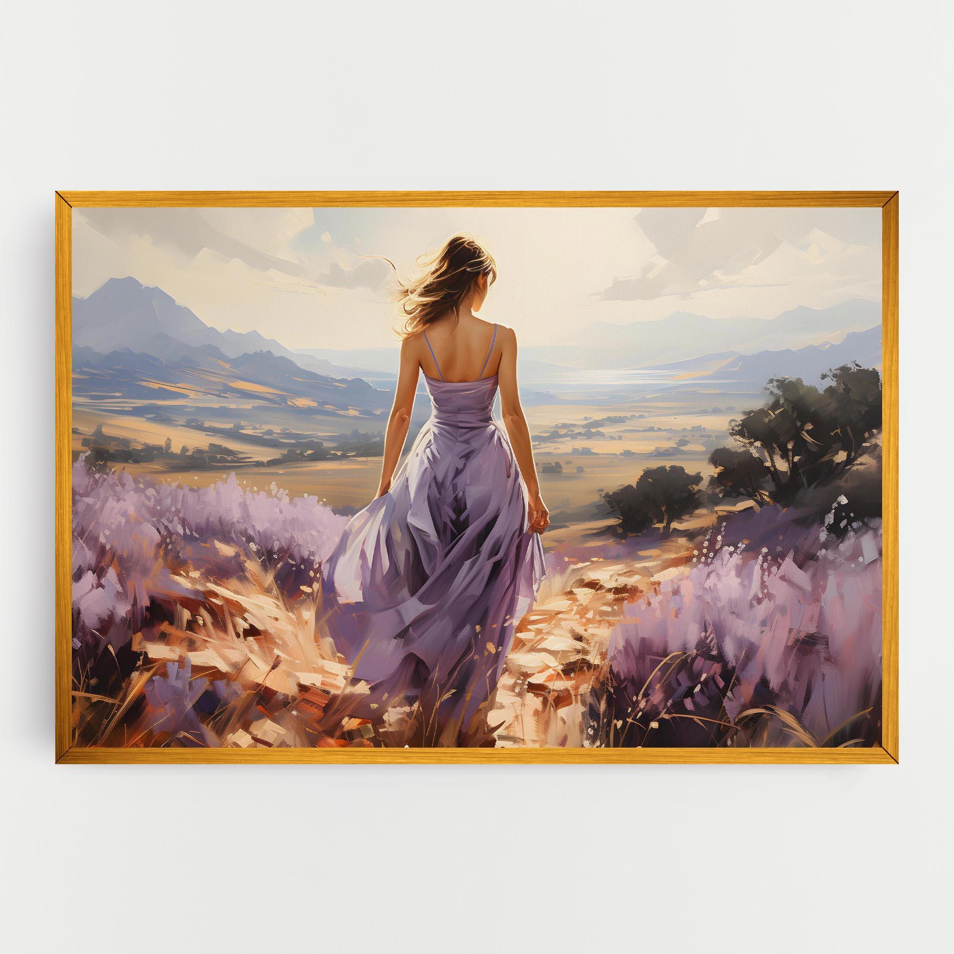 Leinwandbild Purple Dress Woman mockup 0