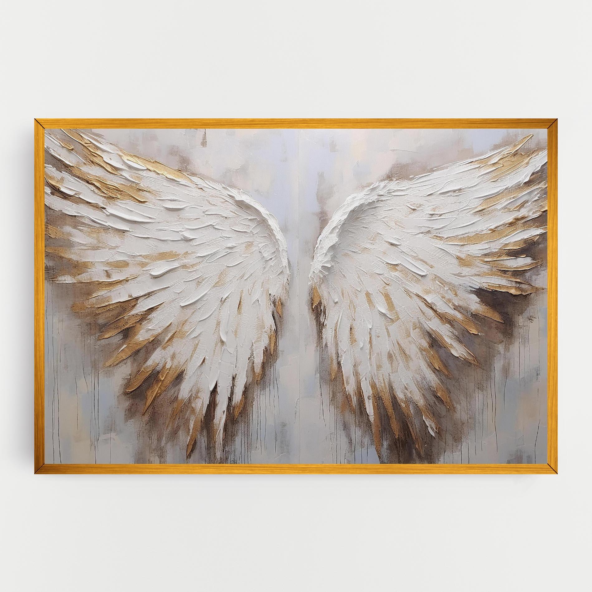 Leinwandbild White Angel Wings mockup 0