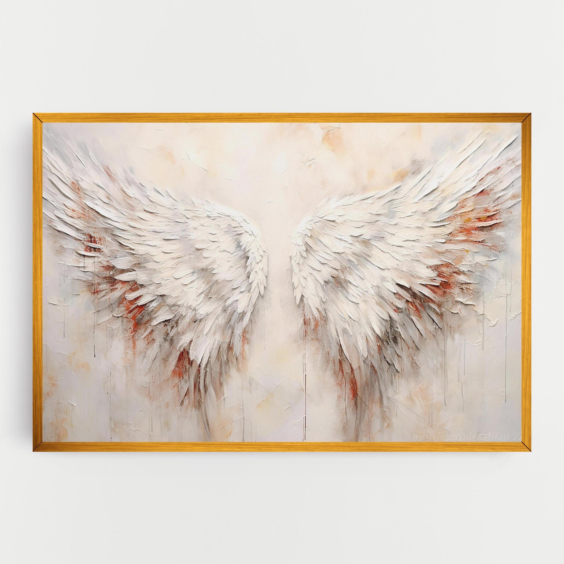 Leinwandbild White Bloody Wings mockup 0