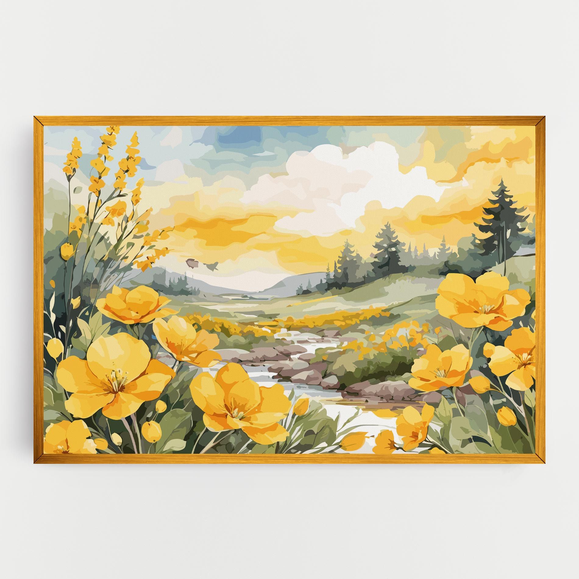 Yellow View Flower mockup 0