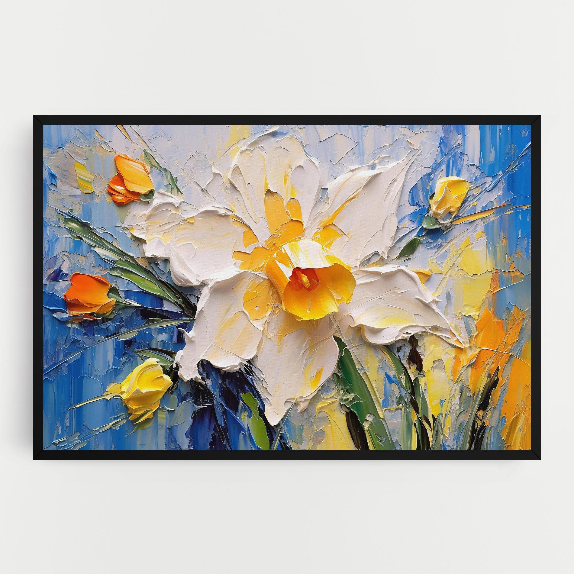 Leinwandbild Abstract Flower Art mockup 0