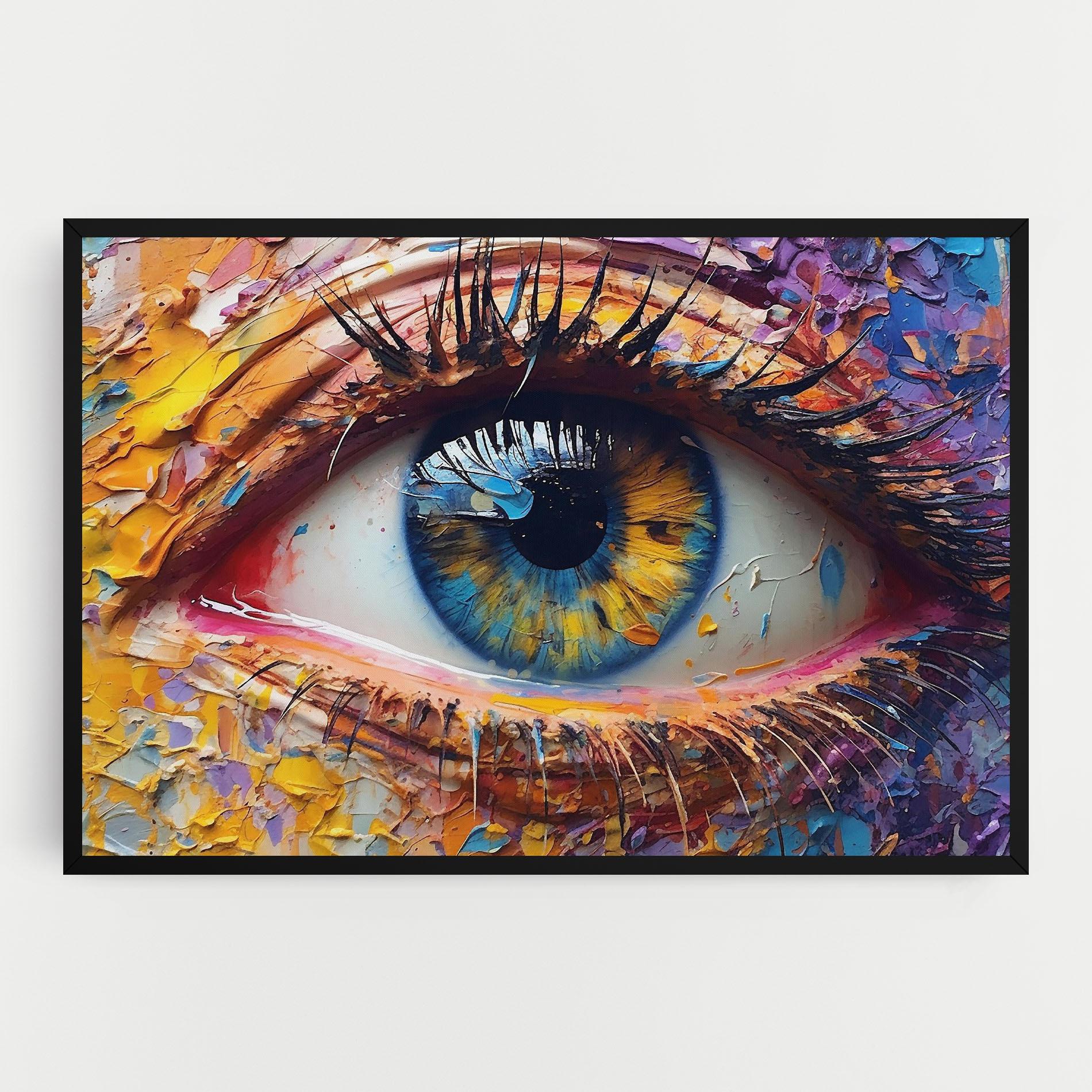Leinwandbild Blue Eyes Art mockup 0