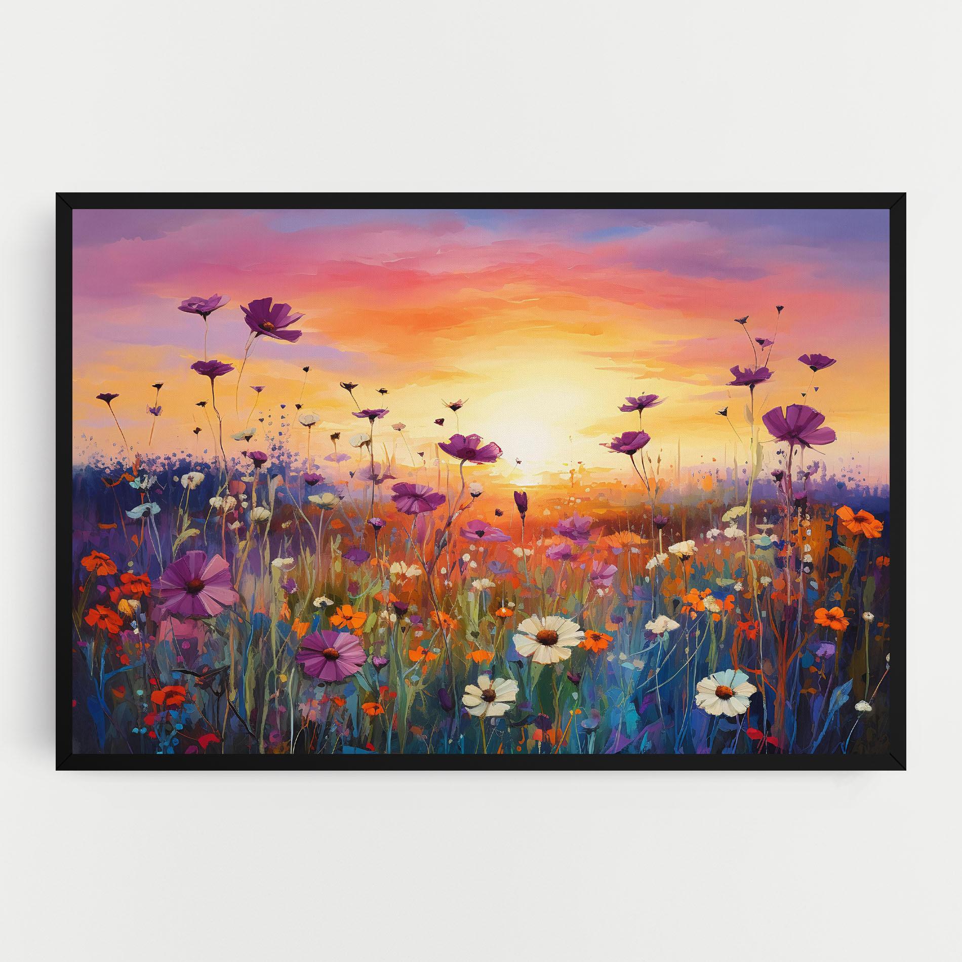 Leinwandbild Dreamy Field Flowers mockup 0