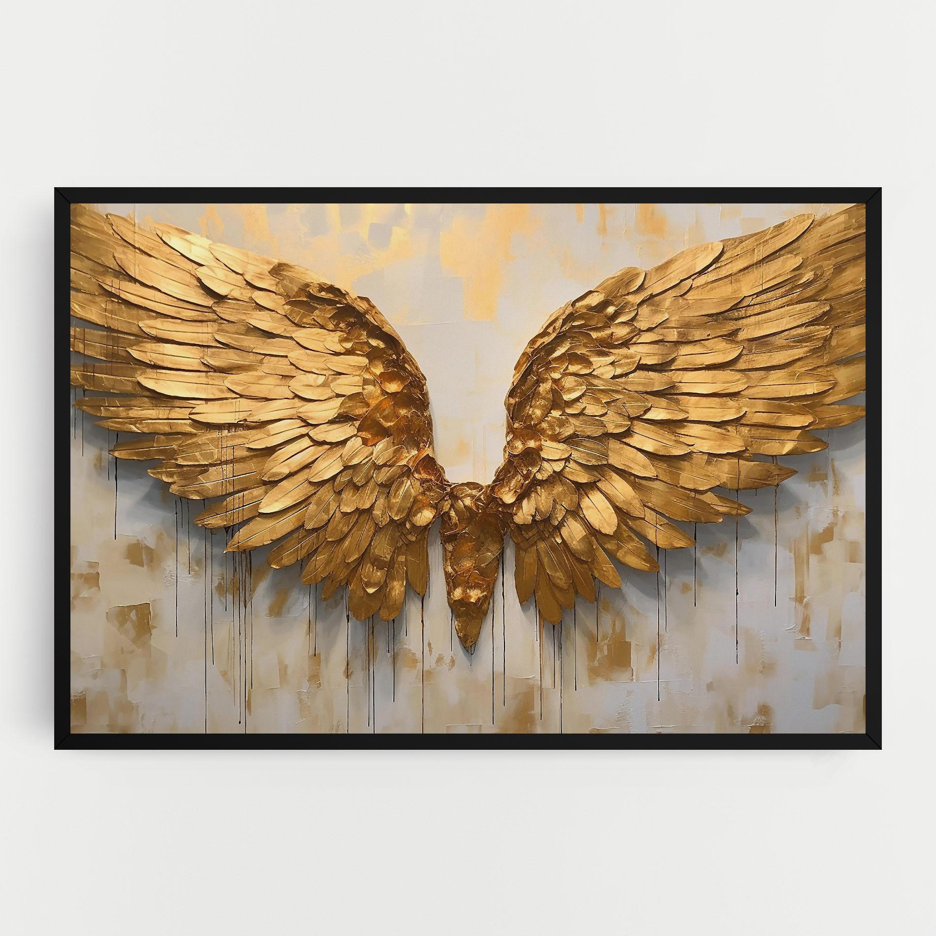 Leinwandbild Golden Wings Art mockup 0
