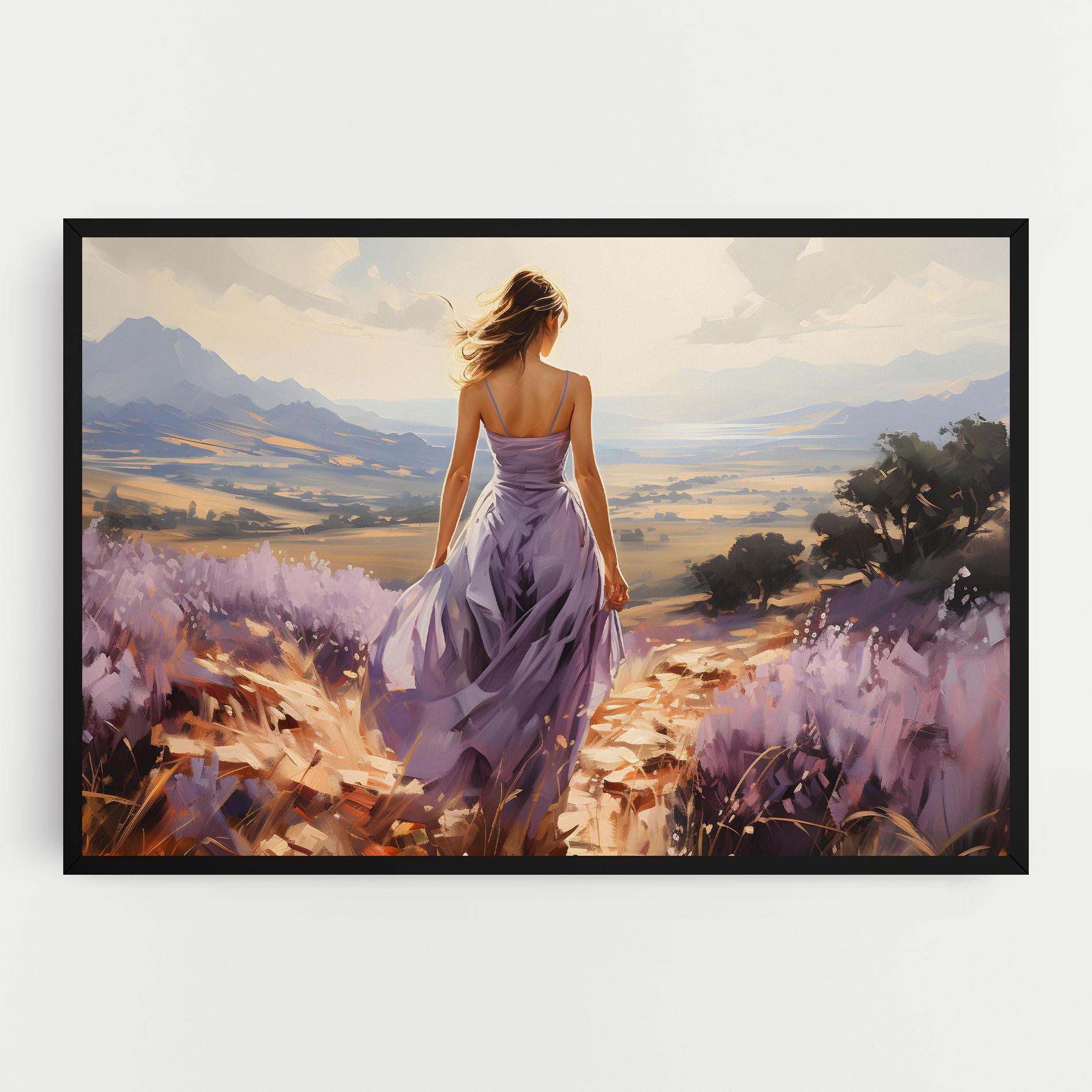 Leinwandbild Purple Dress Woman mockup 0