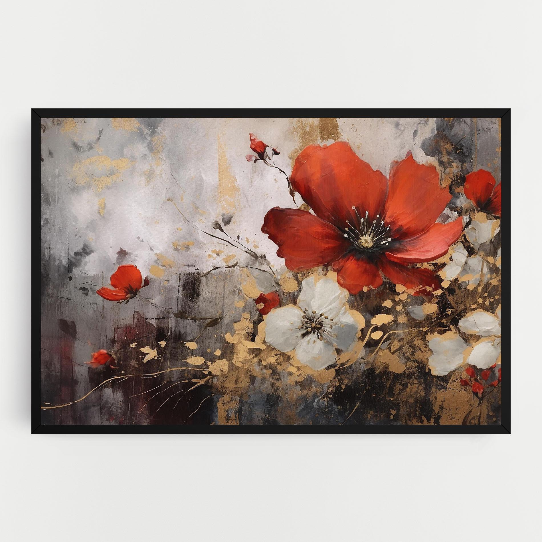 Leinwandbild Red Poppy Painting mockup 0