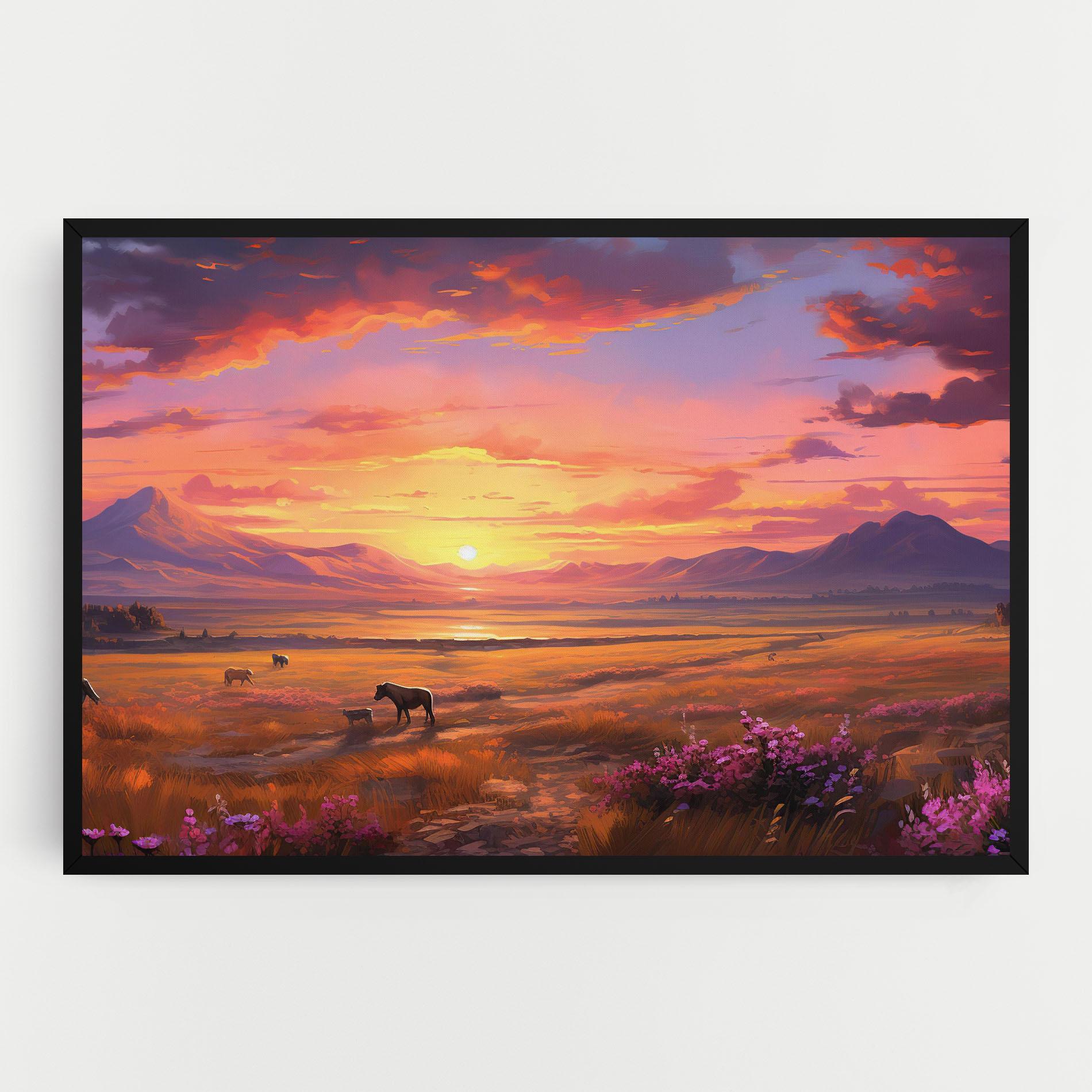 Leinwandbild Wild Horses Art mockup 0